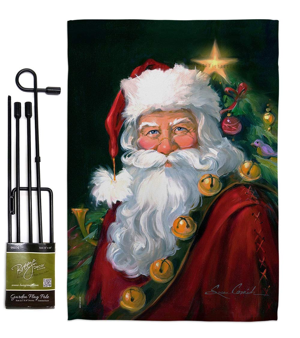 Santa Christmas Garden Flag Set 13