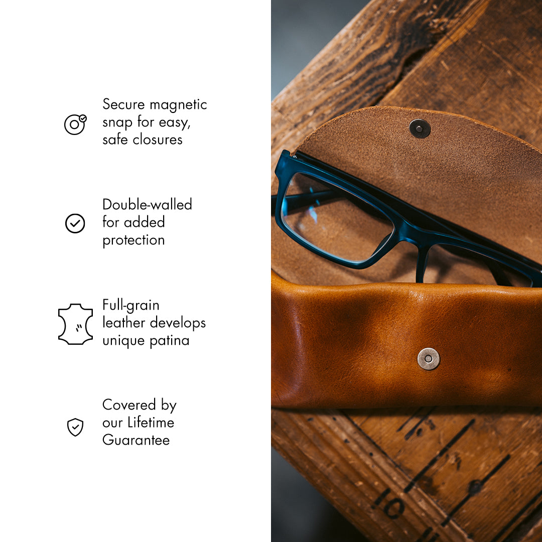 Premium Leather Sunglasses Case - Durable & Stylish Eyewear Holder for Men & Women - Perfect for Travel, Outdoor Activities & Daily Use
