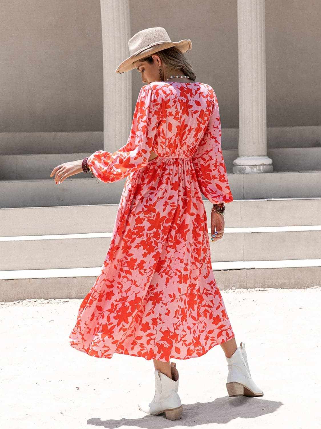Elegant Women's Midi Dress with Tied Cutout Design - Perfect for Summer Parties, Date Nights & Casual Outings