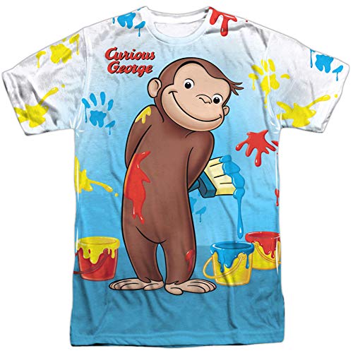Curious George Graphic T-Shirt for Men | Funny Cartoon Print Cotton Tee | Casual Wear & Gifts for Fans