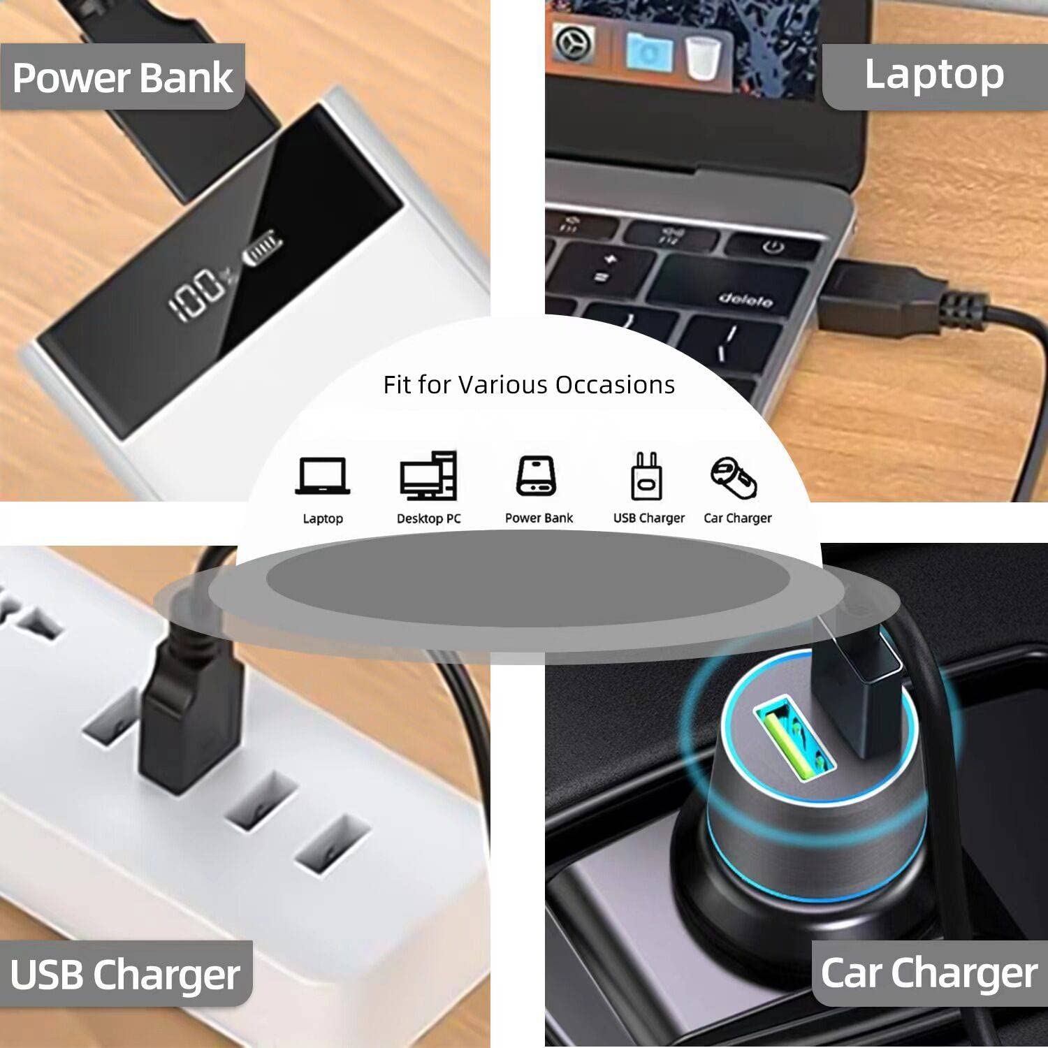 Premium Fitbit Versa 4/Sense/Versa 3/Sense 2 Charger (2-Pack) - 3.3Ft Magnetic Charging Cable with Strong Dock Stand - Perfect for Home, Office & Travel Use