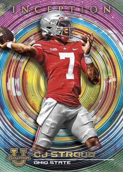 2022-23 Bowman University Inception Multi-Sport Hobby Box - 1 Pack with 7 Cards (Includes 2 Autographs) | Collectible Trading Cards for Basketball, Football & Baseball Fans | Perfect for Card Collectors, Investors & Fantasy Sports Enthusiasts
