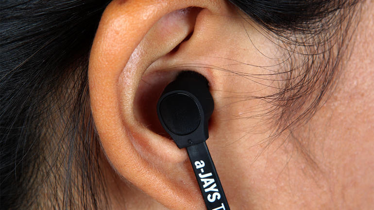 JAYS Three Wireless Earbuds - Bluetooth 5.0 in-Ear Headphones with Noise Cancellation, 24H Playtime, IPX7 Waterproof for Running, Gym, Workout & Travel