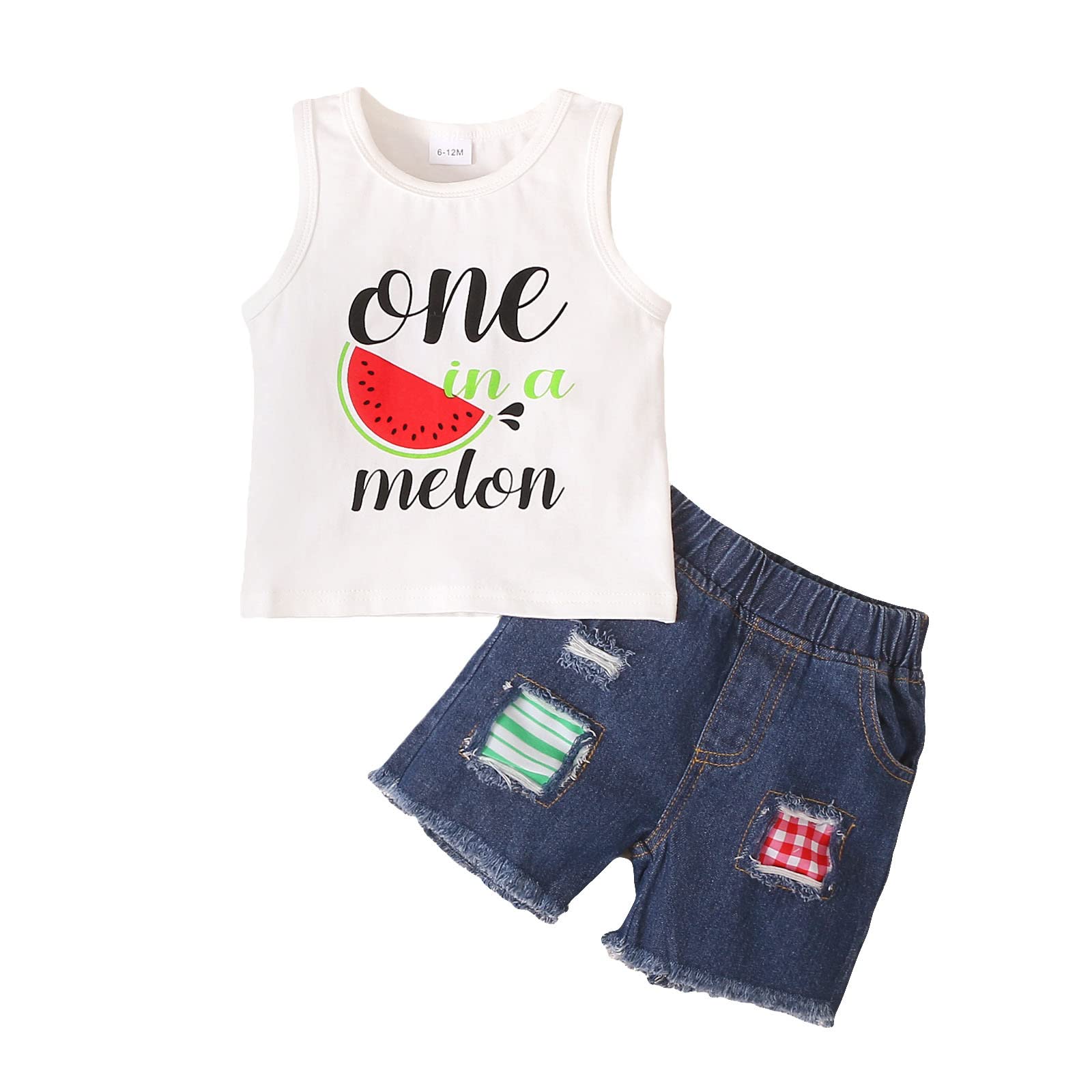 Toddler Boys & Girls Summer Outfits - 2-Piece Sleeveless Denim Shorts Set | Cute Baby Clothes for Playtime, Beach & Outdoor Activities