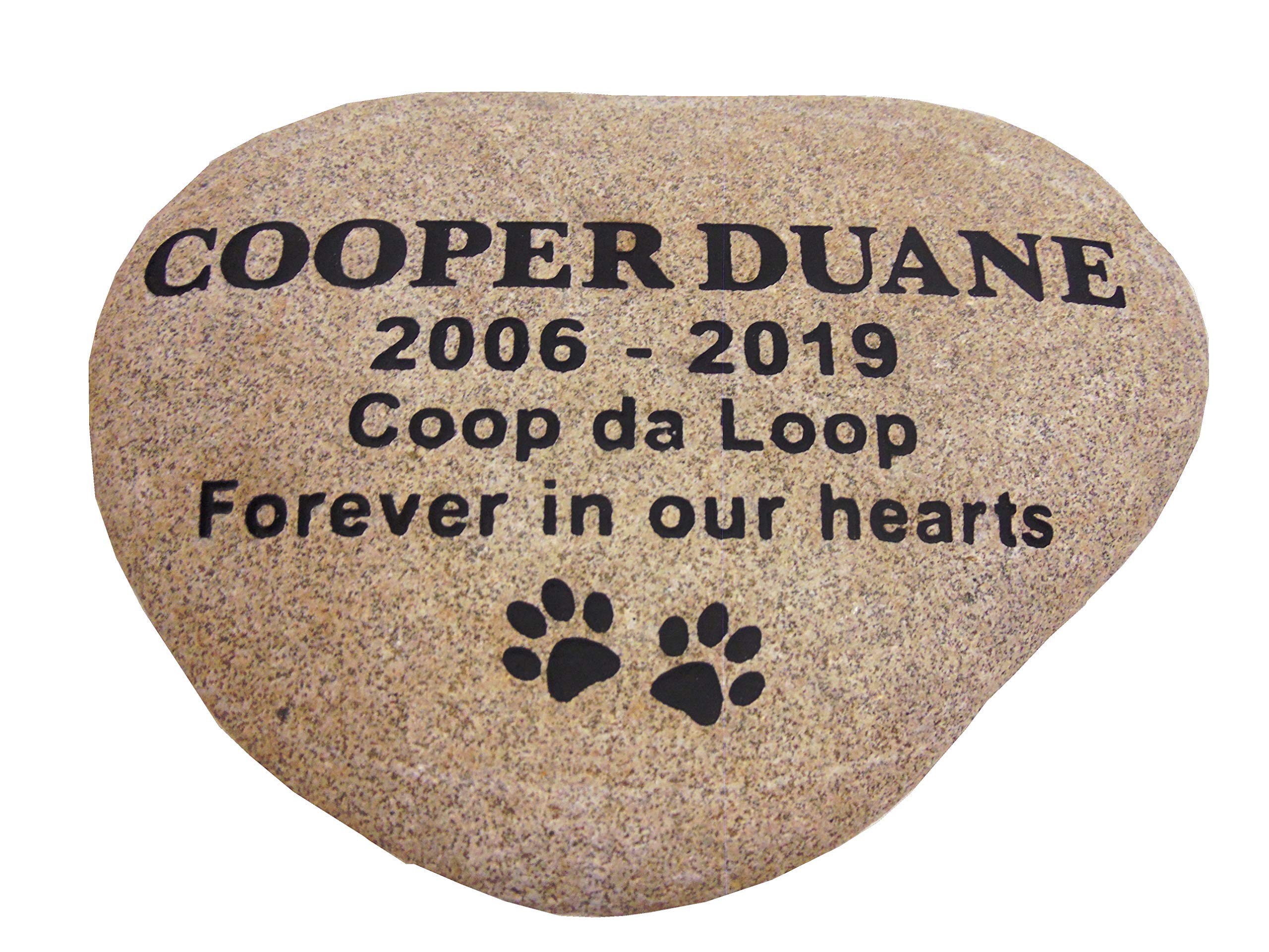 Custom Engraved Pet Memorial River Rock - 13