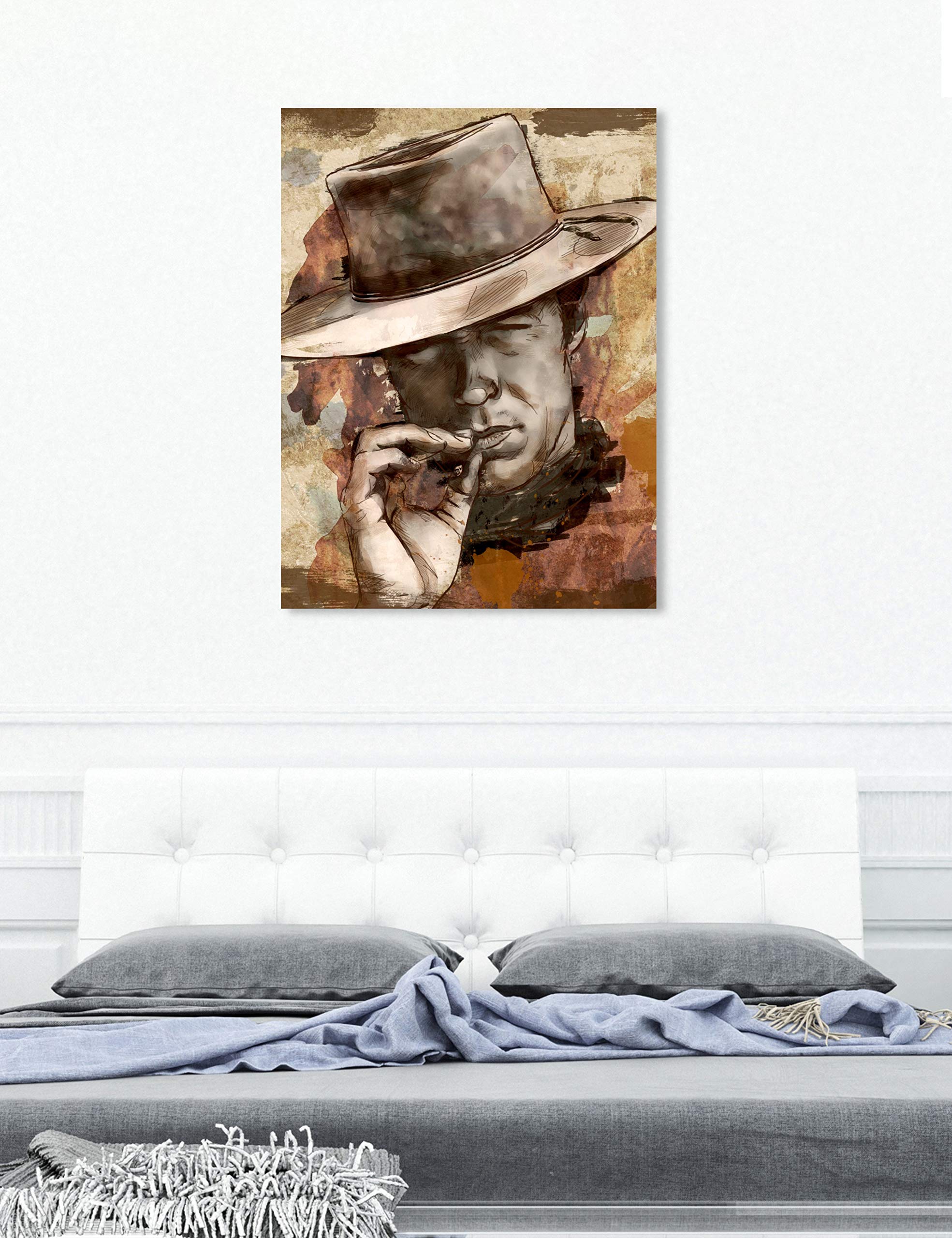 Oliver Gal Artist Co. Cowboy Wall Art Canvas Print - 36x54 Inches Brown Western Portrait for Home & Office Décor | Perfect for Living Room, Bedroom, or Man Cave