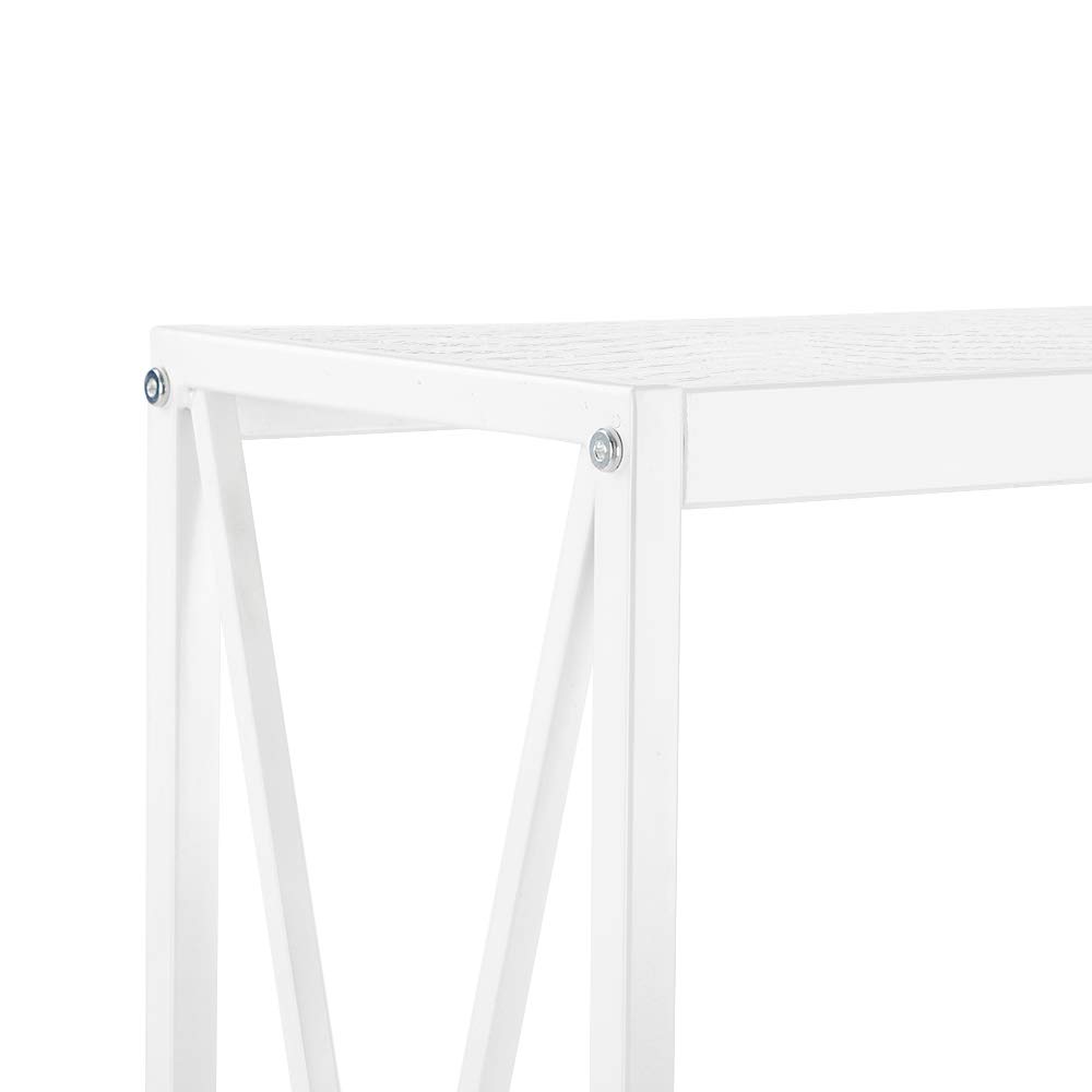 Rustic Console Table with Shelves - Wooden Sofa Table with Metal Frame, Narrow Entryway Table for Living Room, Hallway, Foyer | Perfect Behind Couch Table, Home Decor & Storage Solution