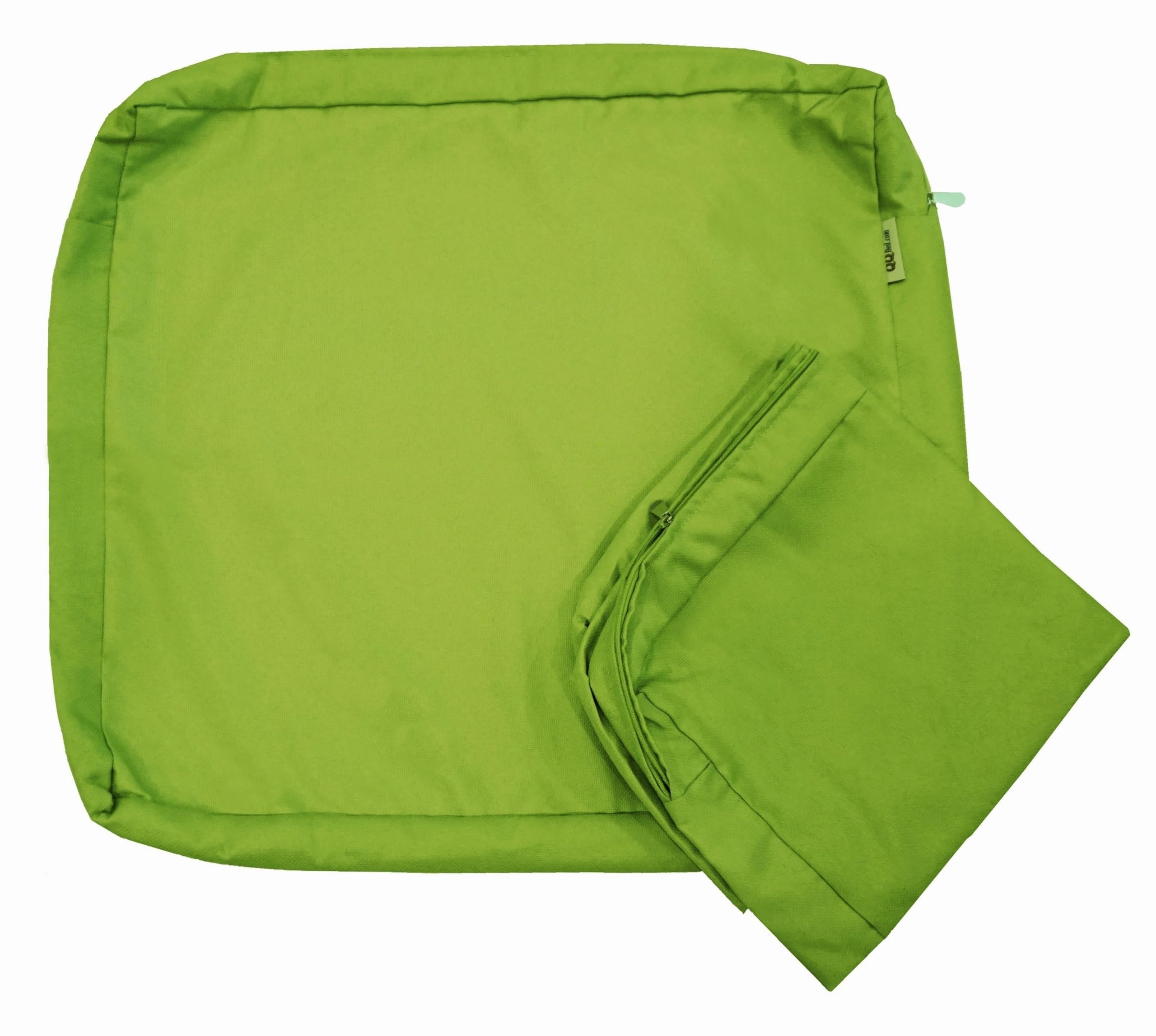 2 Pack 20x18x4 Inch Waterproof Outdoor Memory Foam Cushions with Removable Cover - Green Patio Furniture Cushions for Sofa, Loveseat & Deep Seat Chairs | Weather-Resistant & Comfortable for Backyard, Deck & Poolside Relaxation