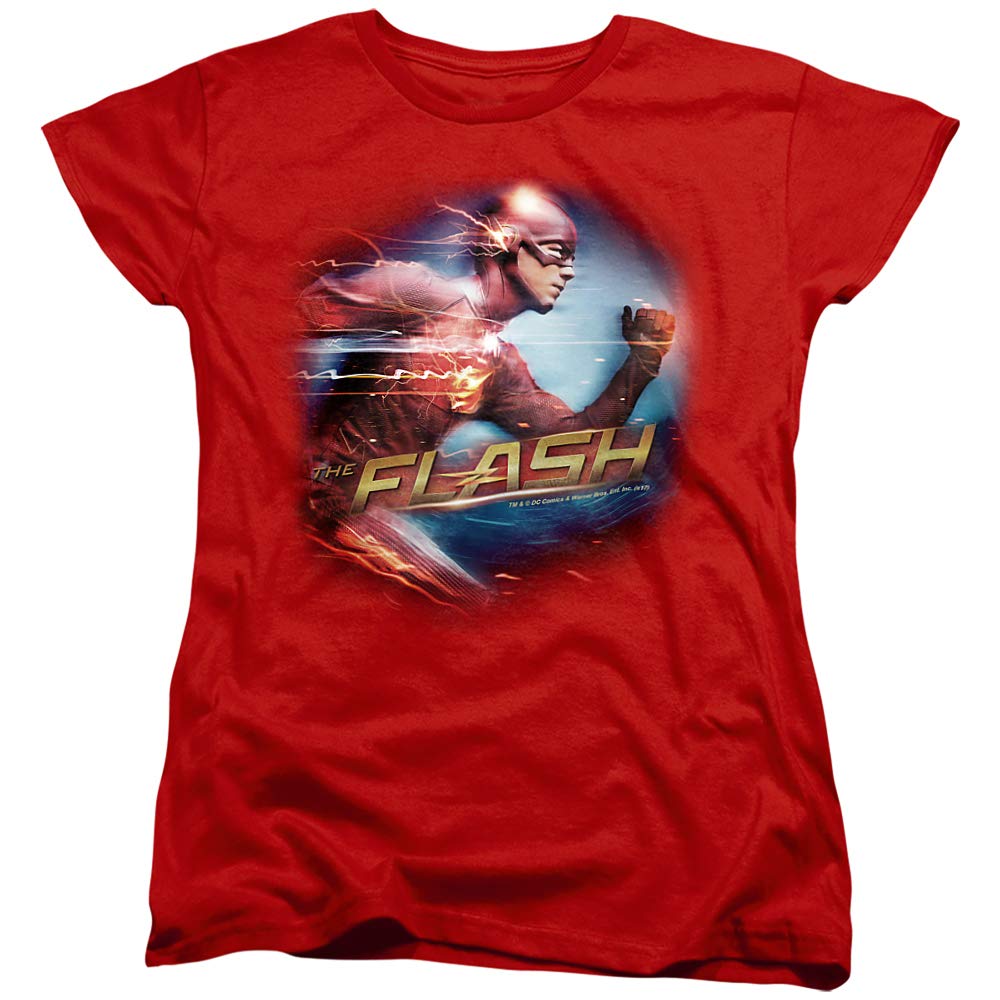 The Flash Fastest Man Women's T-Shirt | DC Comics Superhero Graphic Tee | Casual Wear & Cosplay Costume