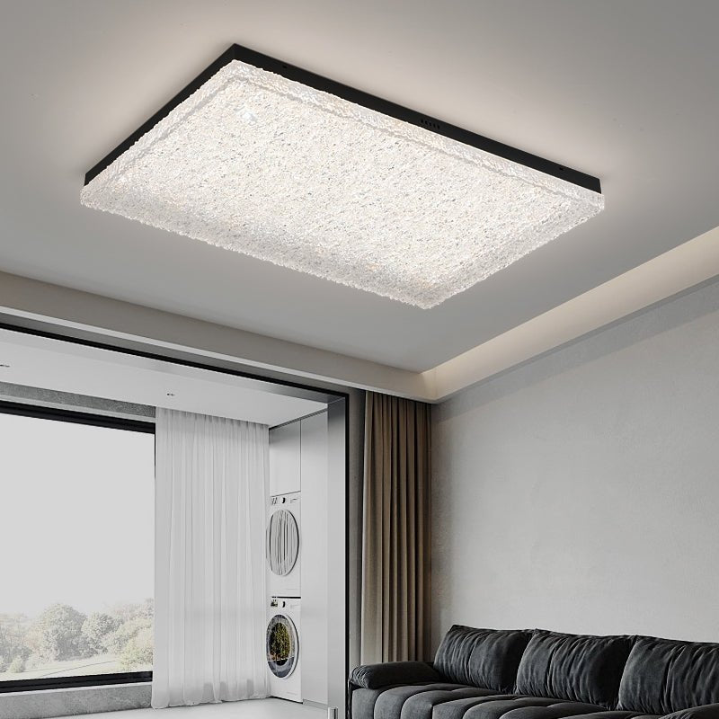 Crystalia Resin Ceiling Light Fixture - Modern Crystal Chandelier for Living Room, Dining Room, Bedroom & Entryway Lighting | Dimmable LED Pendant Light for Home Decor