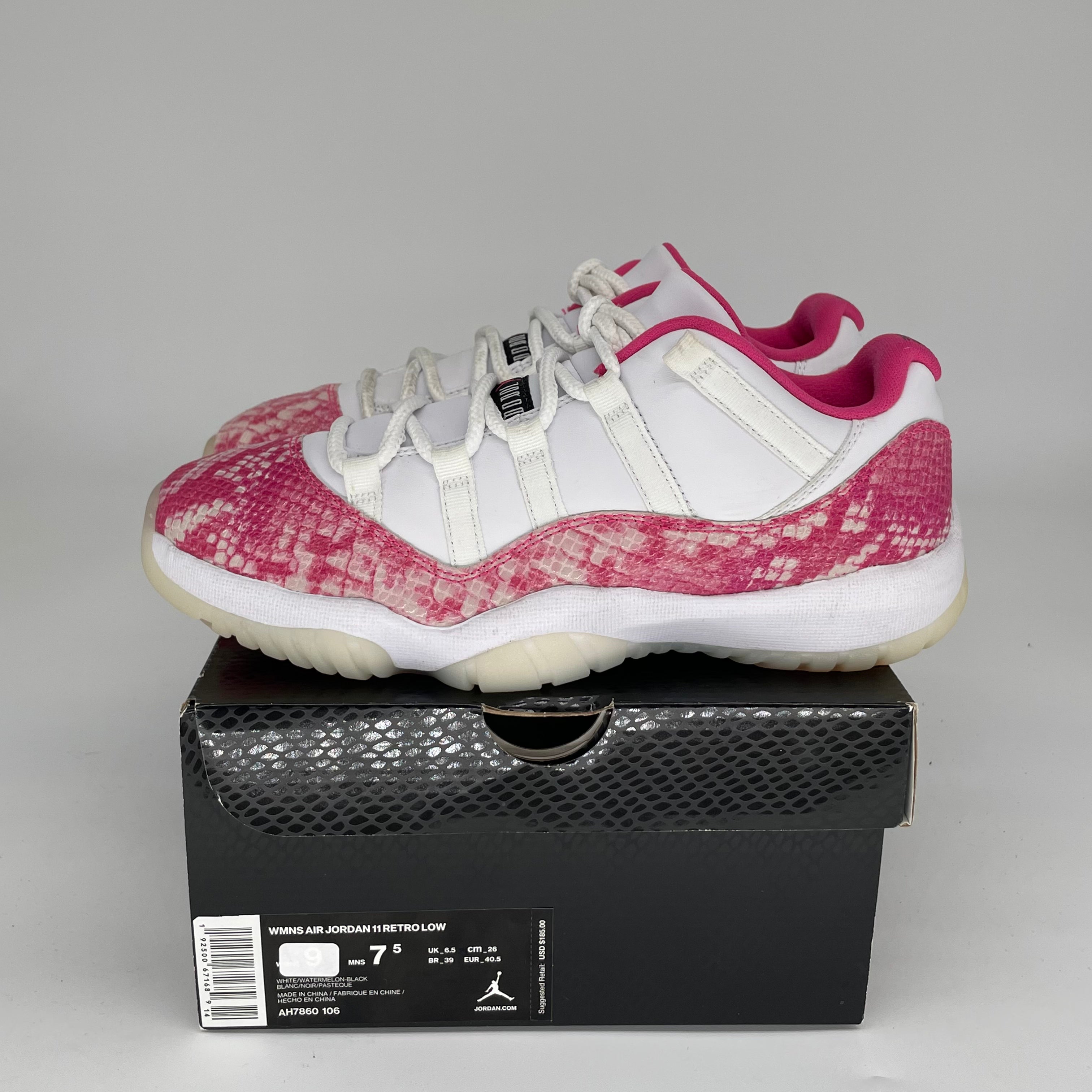 AIR JORDAN 11 LOW Women's Sneakers - Pink Snakeskin (Size 7.5/9W) AH7860-106 | Basketball Shoes for Women, Casual Streetwear & Gym Workouts