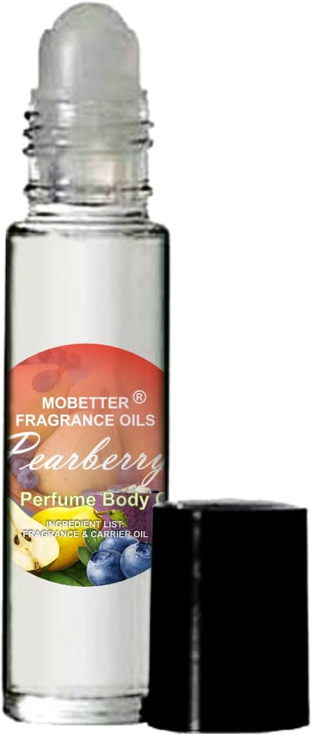 MOBETTER FRAGRANCE OILS - Pearberry Scented Perfume Body Oil, 1/3 oz Roll-On Glass Bottle | Long-Lasting Fragrance for Women, Perfect for Daily Use, Travel & Gift Giving