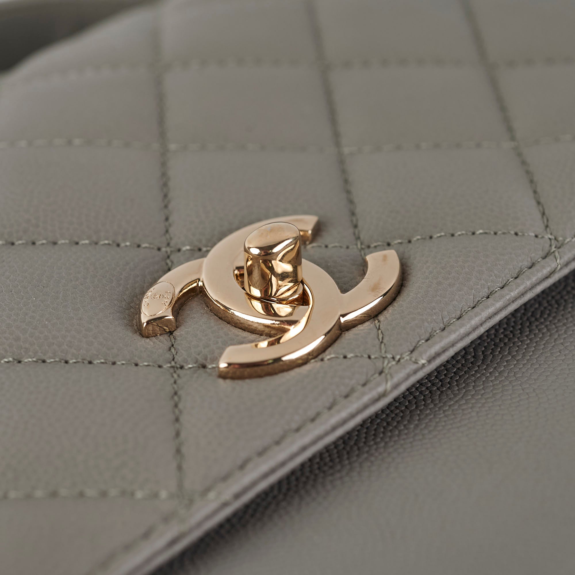 Chanel Medium Business Affinity Grey Caviar Leather Shoulder Bag - Luxury Designer Handbag for Women, Perfect for Work, Office & Everyday Use