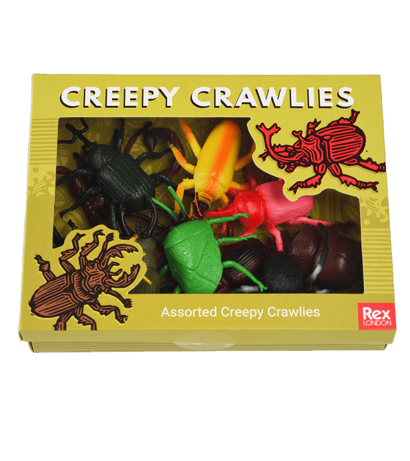Box of 10 Realistic Plastic Creepy Crawly Insects - Perfect for Halloween Decorations, Prank Toys, and Science Education