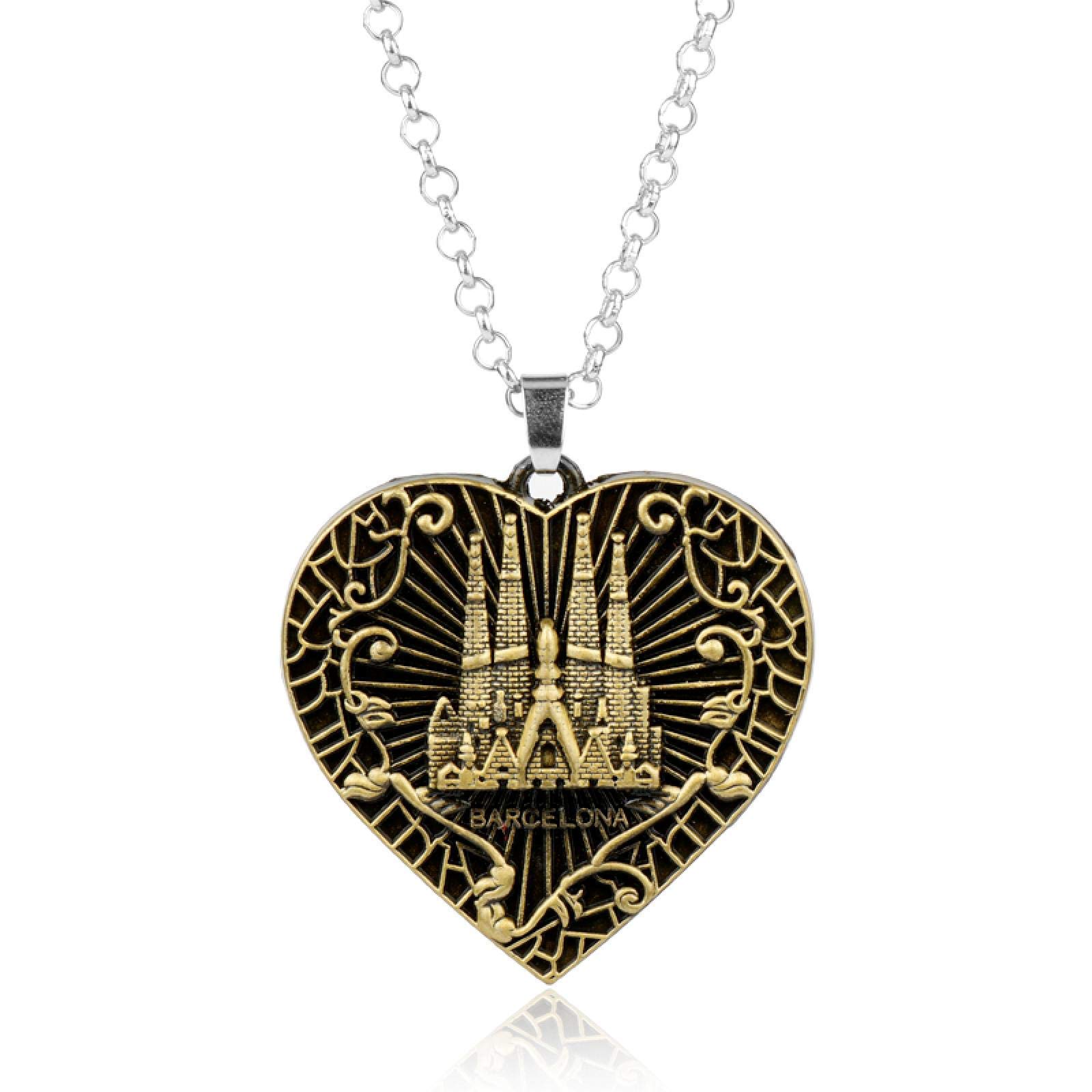Trendy DUNSHI Barcelona Chain Necklace - Hip Hop Heart Pendant DIY Handmade Jewelry for Women & Men | Perfect Gift for Birthday, Anniversary & Valentine's Day | Casual Wear, Party Accessory & Hip Hop Fashion Statement