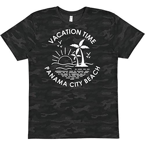 Inktastic Vacation Time in Panama City Beach T-Shirt - Comfortable Graphic Tee for Beach Lovers & Travel Enthusiasts - Perfect for Summer Trips, Florida Getaways & Casual Wear