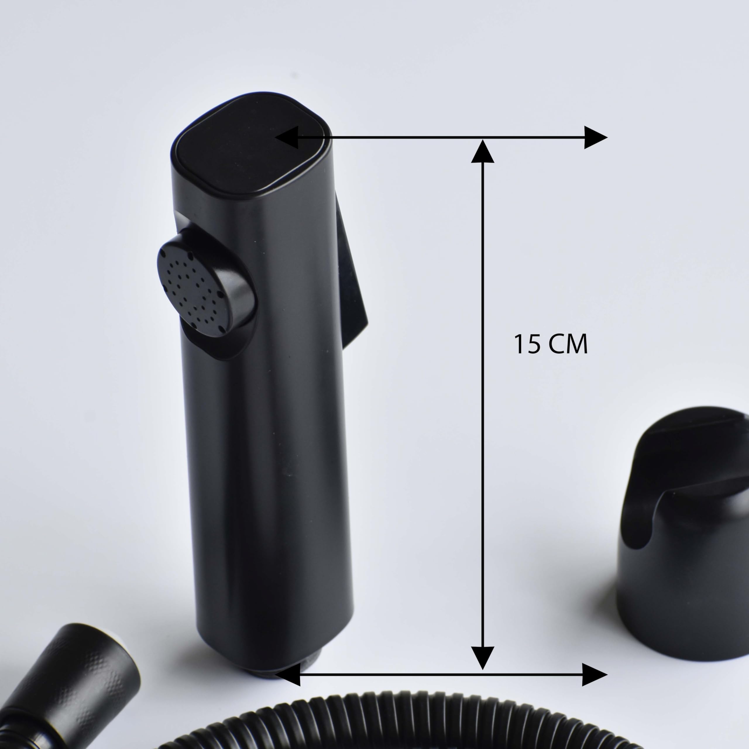 Premium Black Matte Wall-Mounted Bidet Sprayer for Western Toilets - High Pressure Bathroom Faucet Jet with 1.2M Hose & Installation Kit - Perfect for Toilet Cleaning, Baby Care, and Personal Hygiene