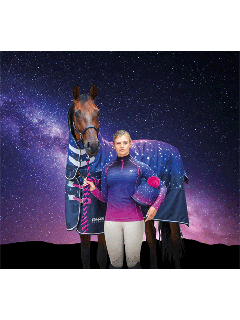 Shires Tempest Medium Weight Combo Turnout Rug for Horses - Waterproof & Breathable Winter Horse Blanket - Ideal for Stable, Pasture & Riding in Cold Weather