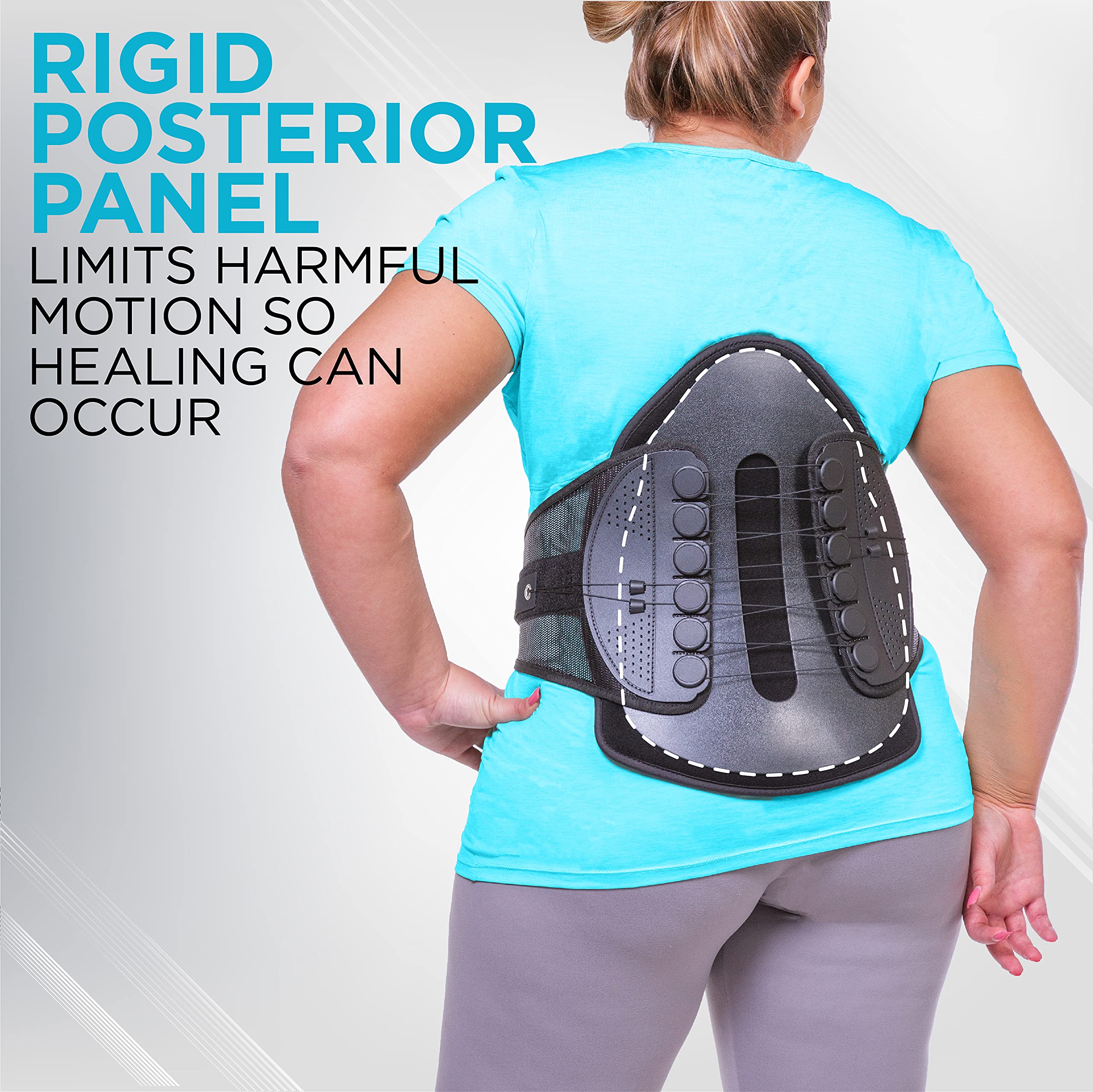 BraceAbility Adjustable Lumbar Decompression Back Brace - Semi-Rigid Lumbosacral Support Belt for Herniated Disc, Sciatica, Post-Surgery Recovery & Back Pain Relief (Large) - Ideal for Office Work, Driving & Daily Activities