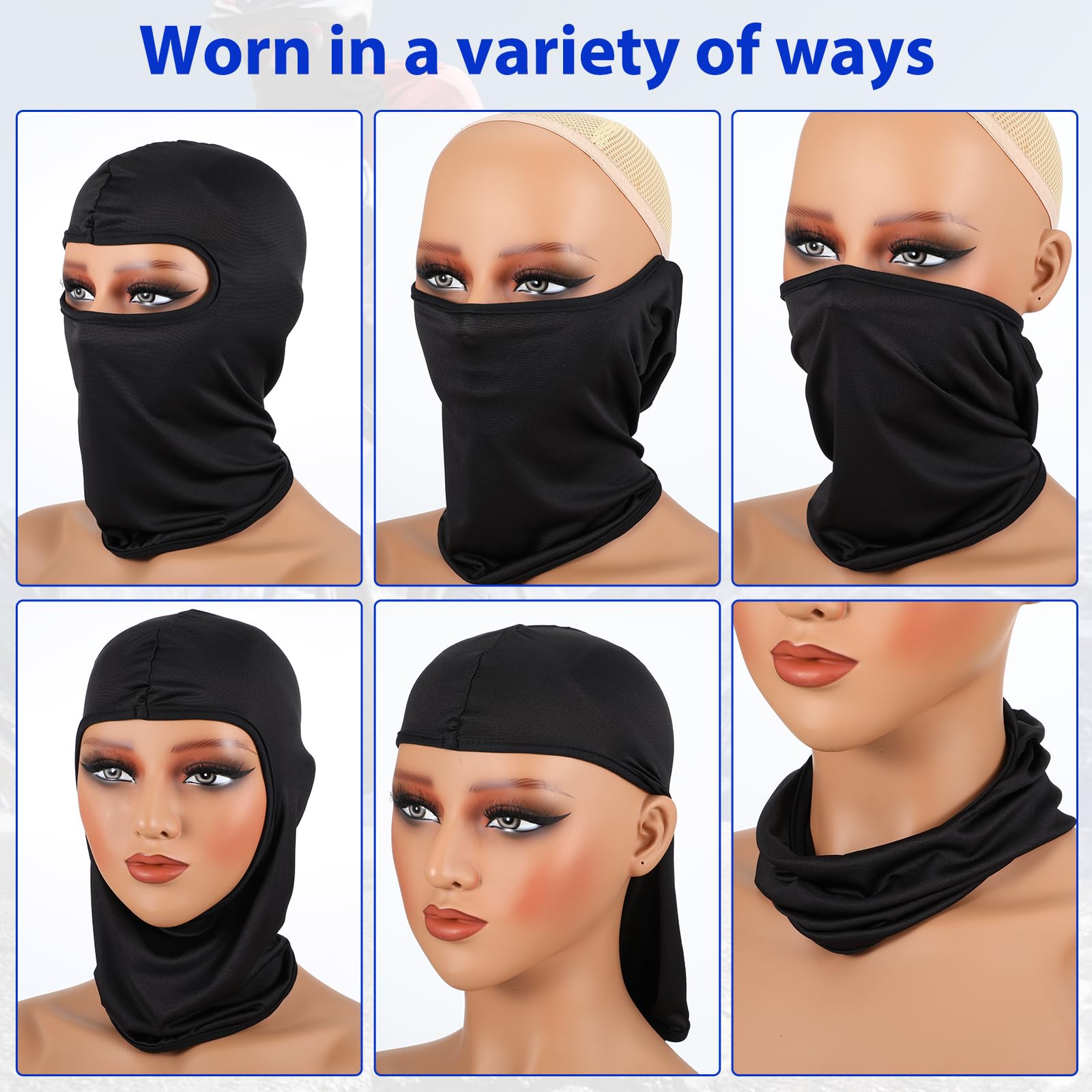 18Pcs Balaclava Ski Masks for Men & Women - Winter Face Cover with UV Protection, Breathable Full Face Mask for Skiing, Snowboarding, Motorcycling & Outdoor Activities - Black Shiesty Mask Pack (Cold Weather & Sun Protection)