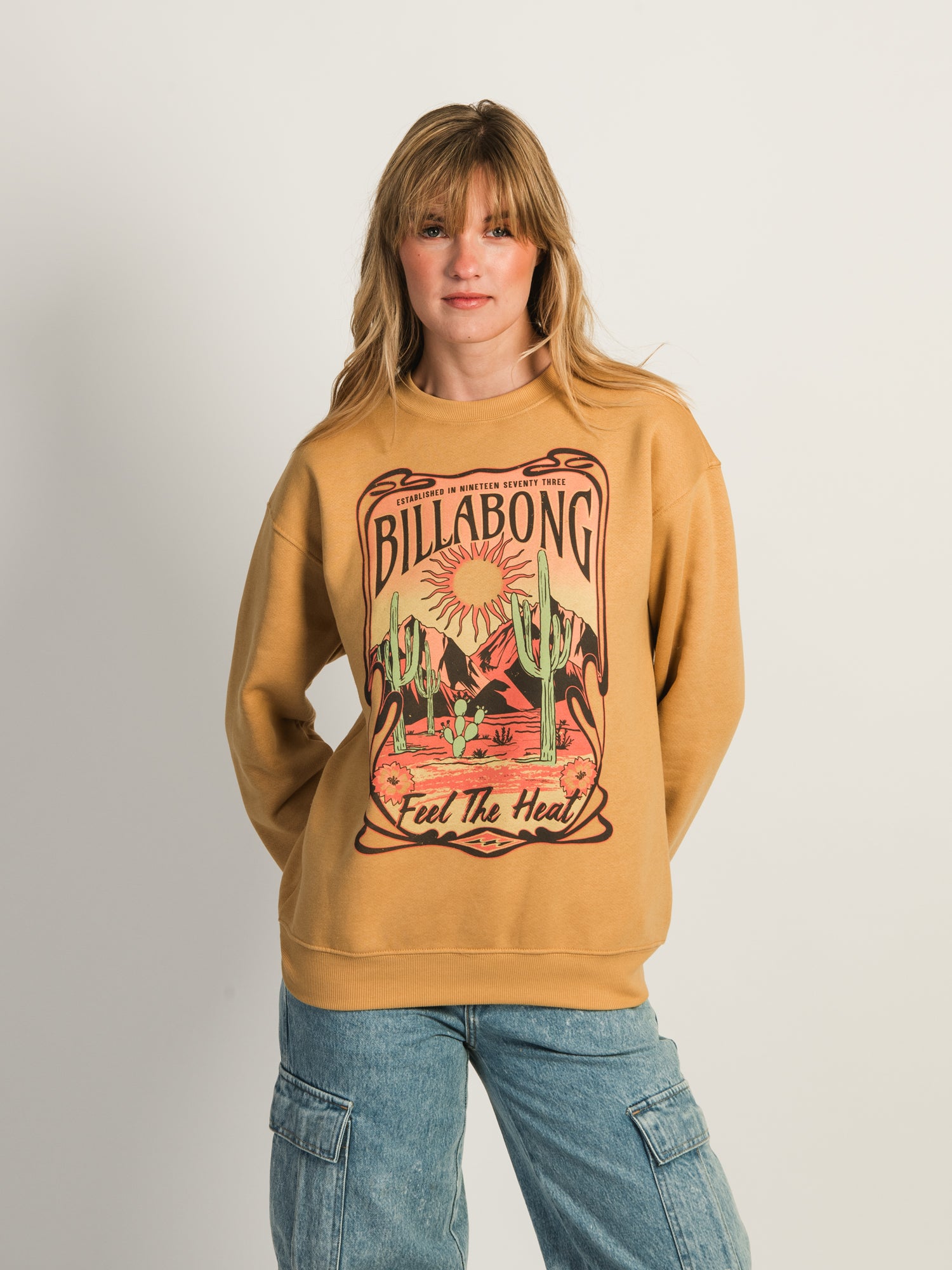 BILLABONG Desert Drifter Crewneck Hemp Shirt - Eco-Friendly Men's Casual Wear for Outdoor Adventures & Street Style