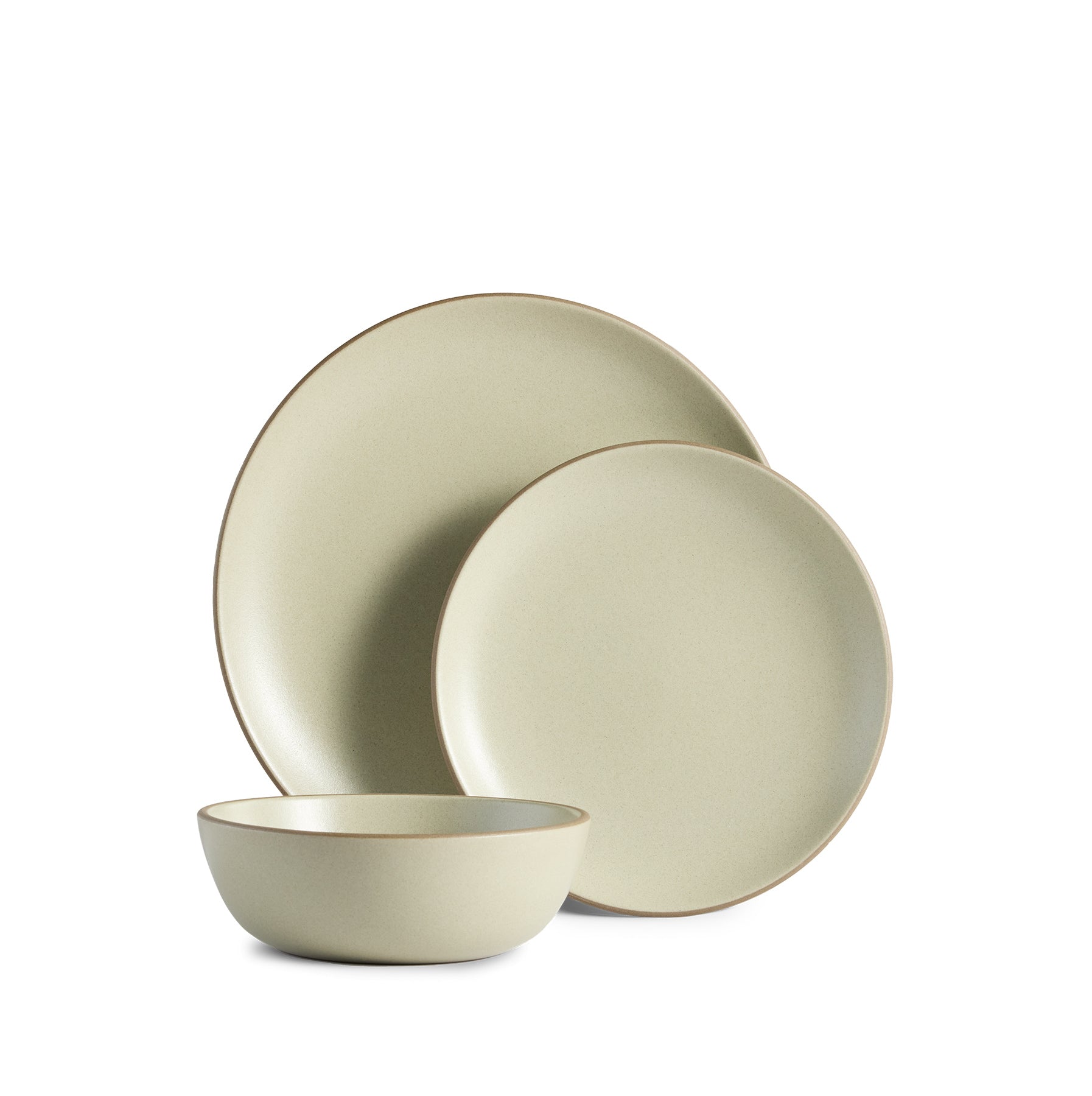 Sage Green 3-Piece Ceramic Dinnerware Set - Plates, Bowls & Mugs for Everyday Dining, Kitchen & Home Decor