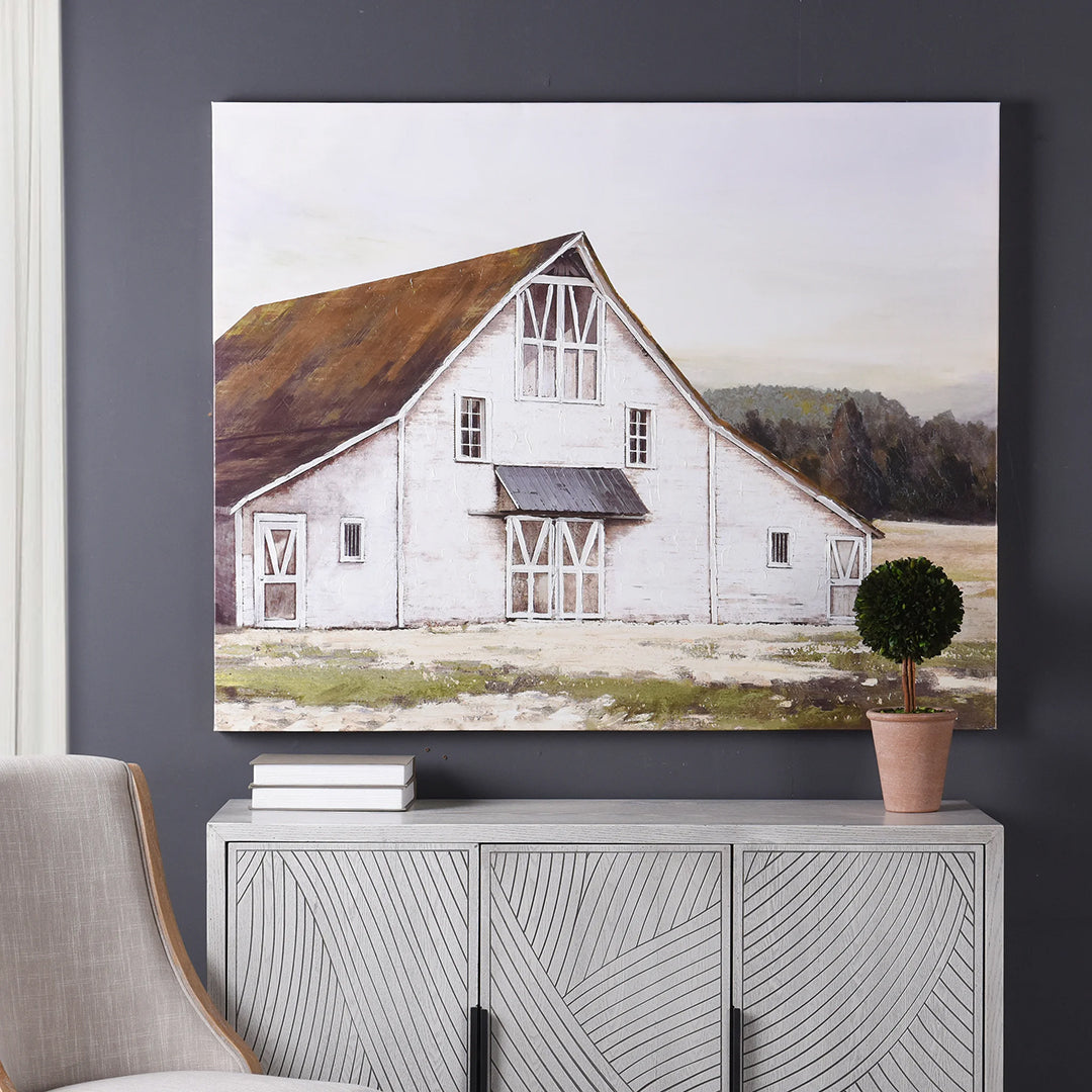 Ole Blanc Barn - Rustic Wooden Barn Decor for Farmhouse, Country & Vintage Home Style | Perfect for Wall Art, Shelf Display & Cozy Living Room Decor