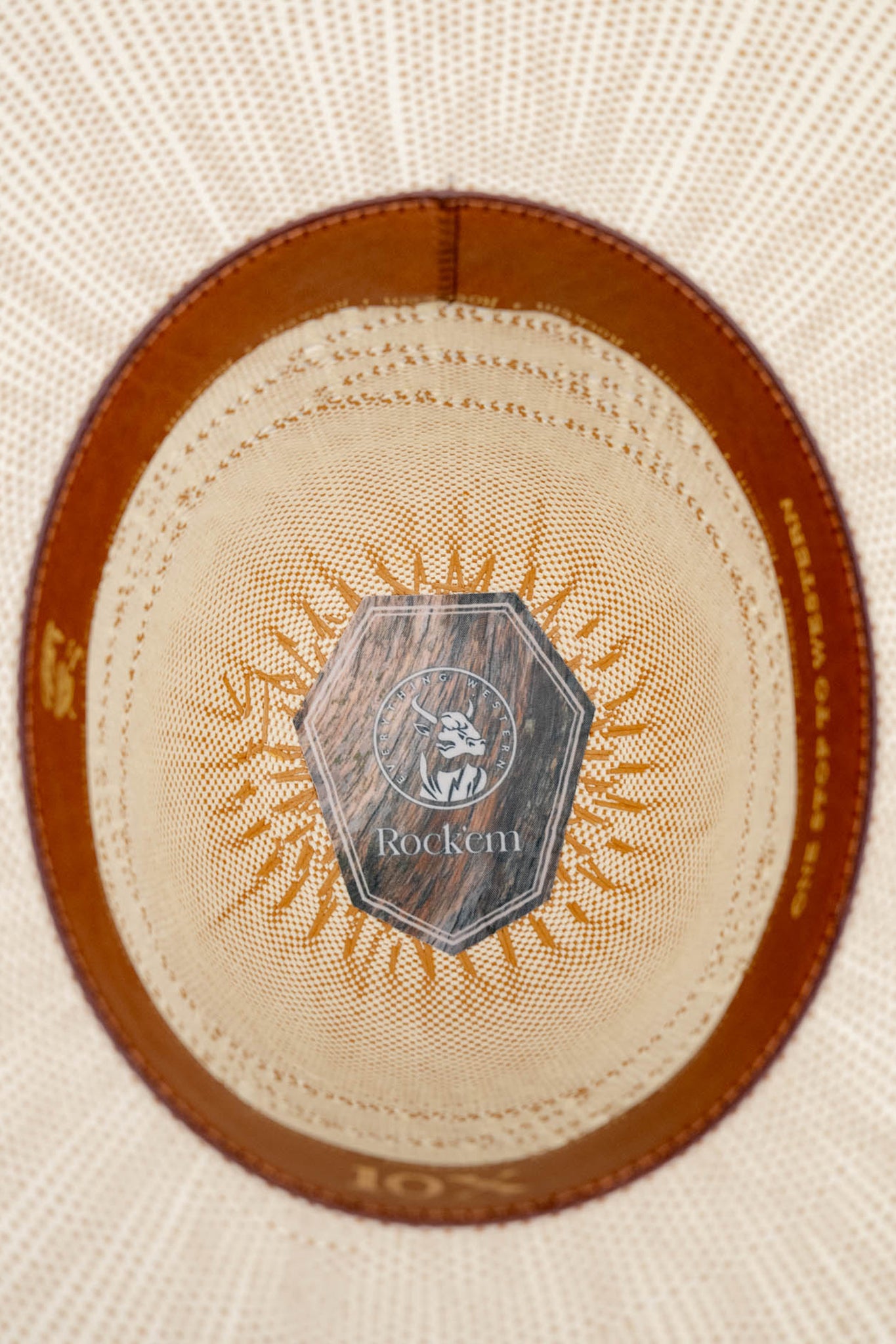 Rock'em 10X Carson Open Crown Straw Hat for Men - Western Cowboy Hat with Brim - Perfect for Outdoor, Rodeo, and Summer Fashion