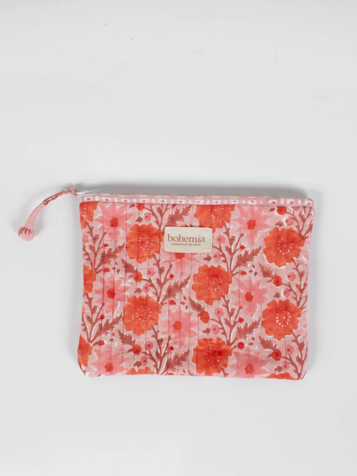 Floribunda Vintage Pink Zip Pouch - Waterproof Cosmetic Bag for Makeup & Travel Essentials | Perfect for Women's Toiletries, Jewelry Storage & Daily Organizer