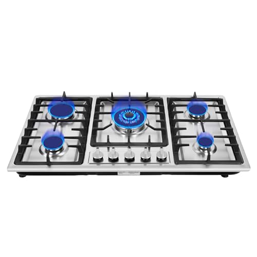5 Burners, 34'' x 20''