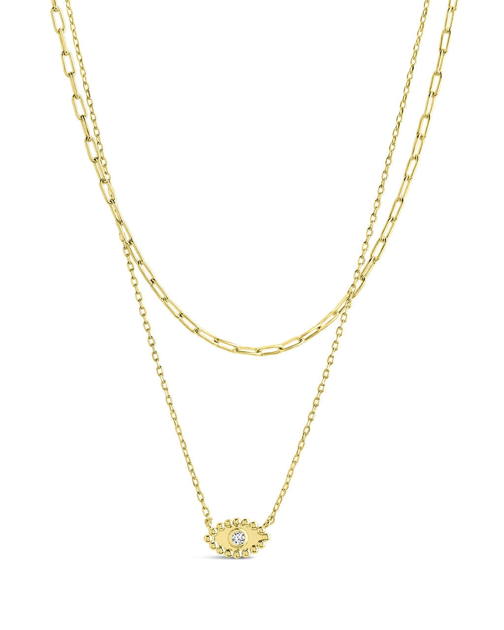 Evil Eye Necklace for Women - Maya CZ Layered Pendant Necklace for Protection & Good Luck - Perfect for Everyday Wear, Gifts & Spiritual Jewelry