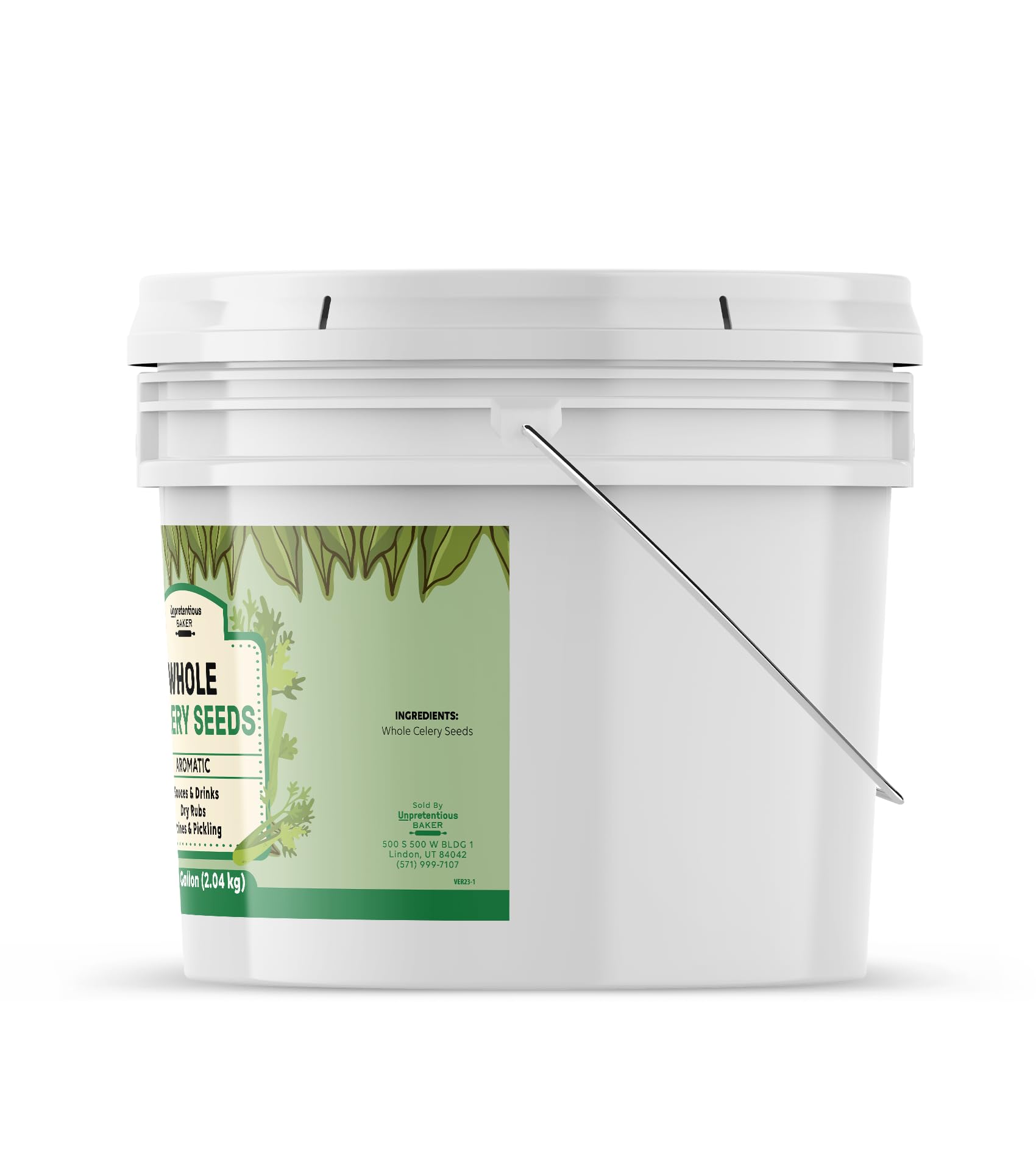 Premium Whole Celery Seeds - 1 Gallon Bulk Container | Organic Seasoning for Sauces, Dry Rubs, Pickling Brine & Spice Blends | Aromatic Flavor Enhancer for Soups, Salads & Homemade Sausages