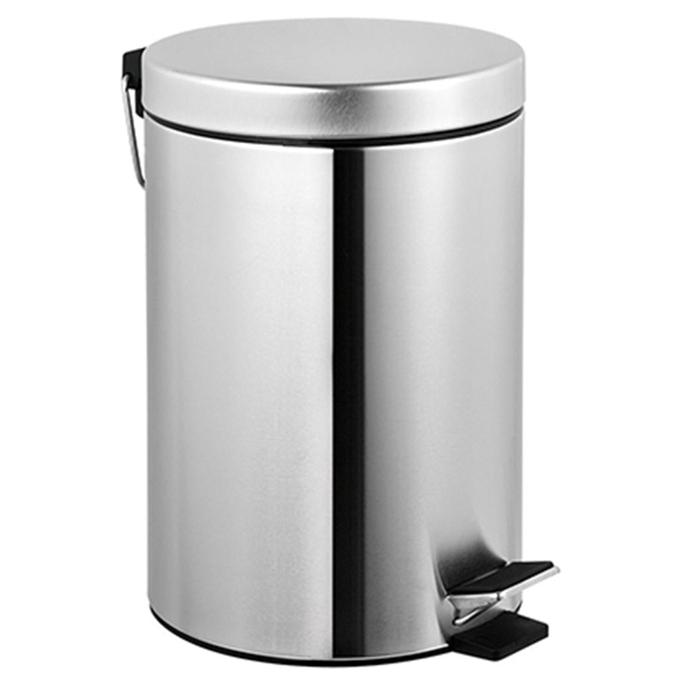 ASI 7317 Omara 2 Gallon Covered Trash Can with Foot Pedal - Freestanding Waste Receptacle for Kitchen, Office, Bathroom & Home Use