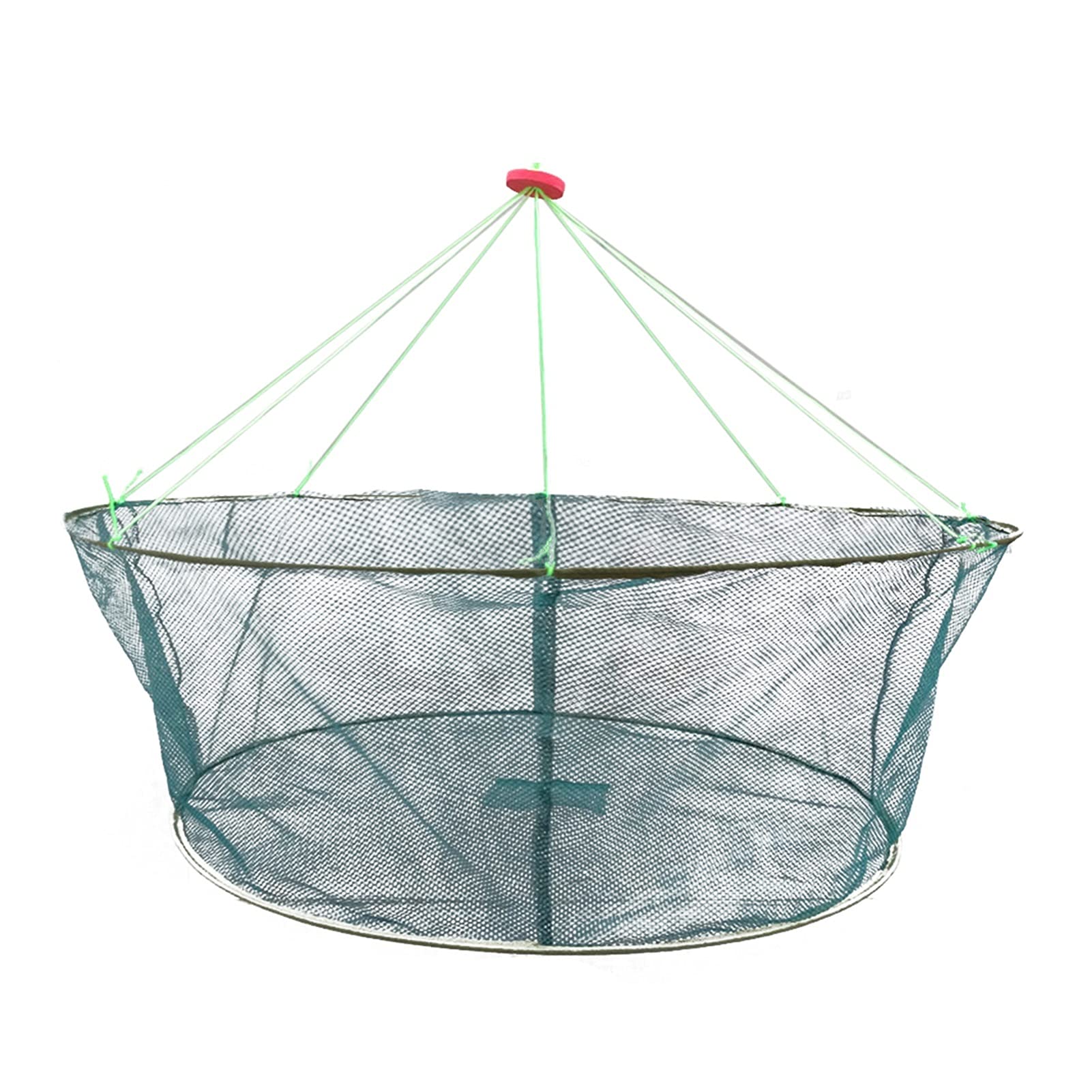 Foldable Fishing Net Pole with Mesh - Portable Crab Shrimp Trap Cage for Outdoor Fishing, Easy to Carry Landing Net | Perfect for Freshwater, Saltwater, Beach & Boat Fishing Adventures