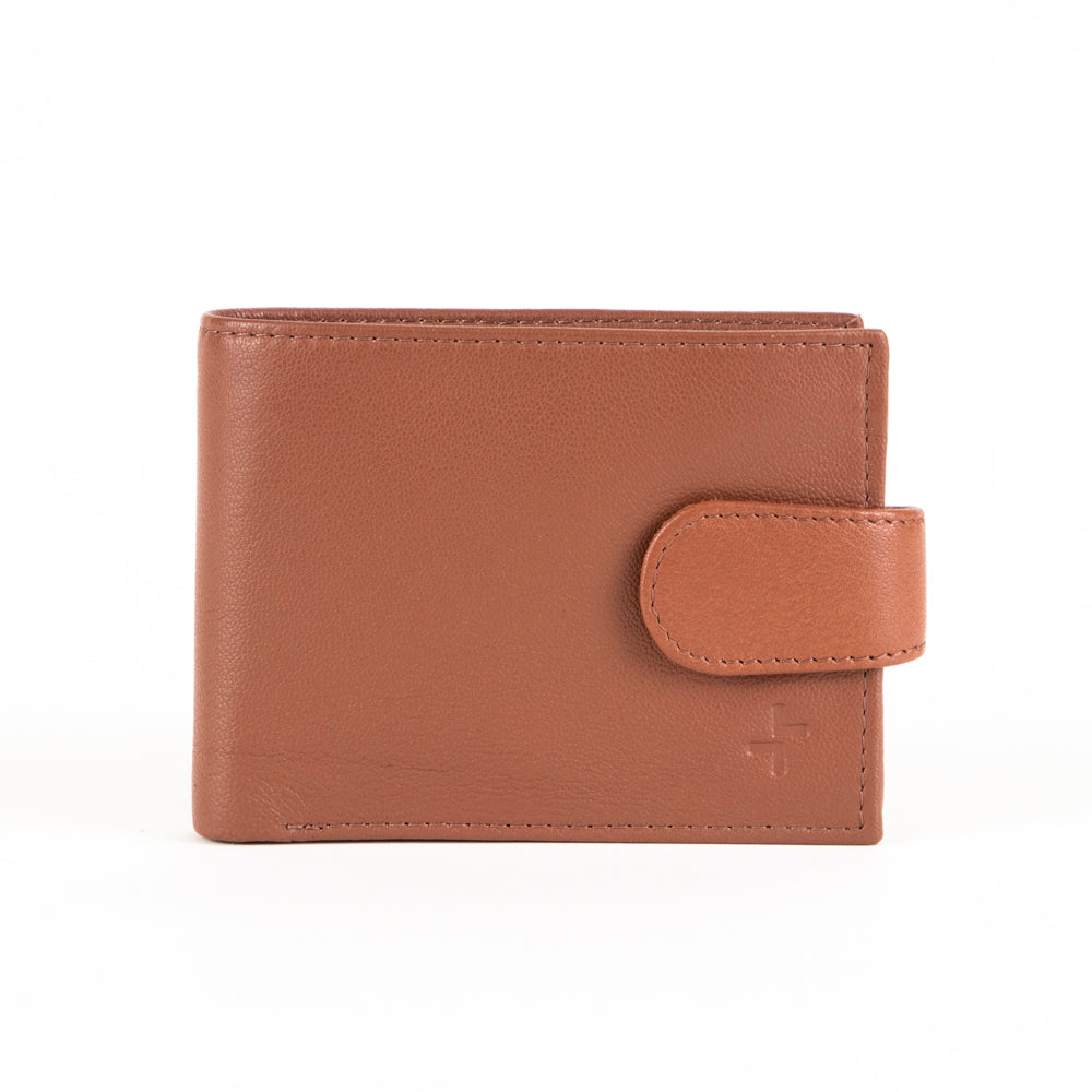 Tracker Core RFID Leather Double Center Wing Wallet with Snap Closure - Secure & Stylish RFID Blocking Wallet for Travel, Business, and Everyday Use