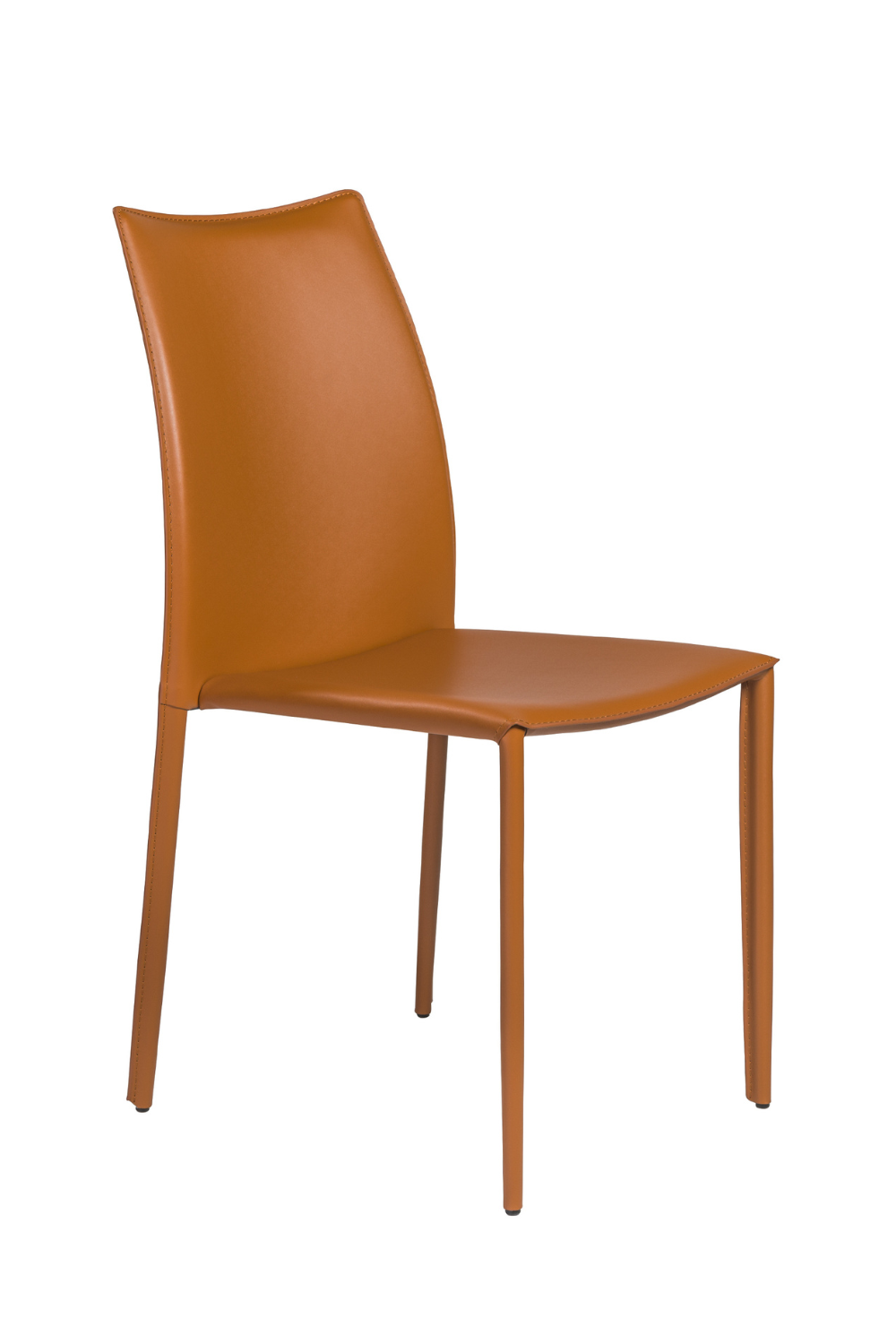 Euro Style Dalia Stacking Side Leather Chairs - Set of 2, Modern Stackable Dining Chairs for Small Spaces, Kitchen, Office or Outdoor Use