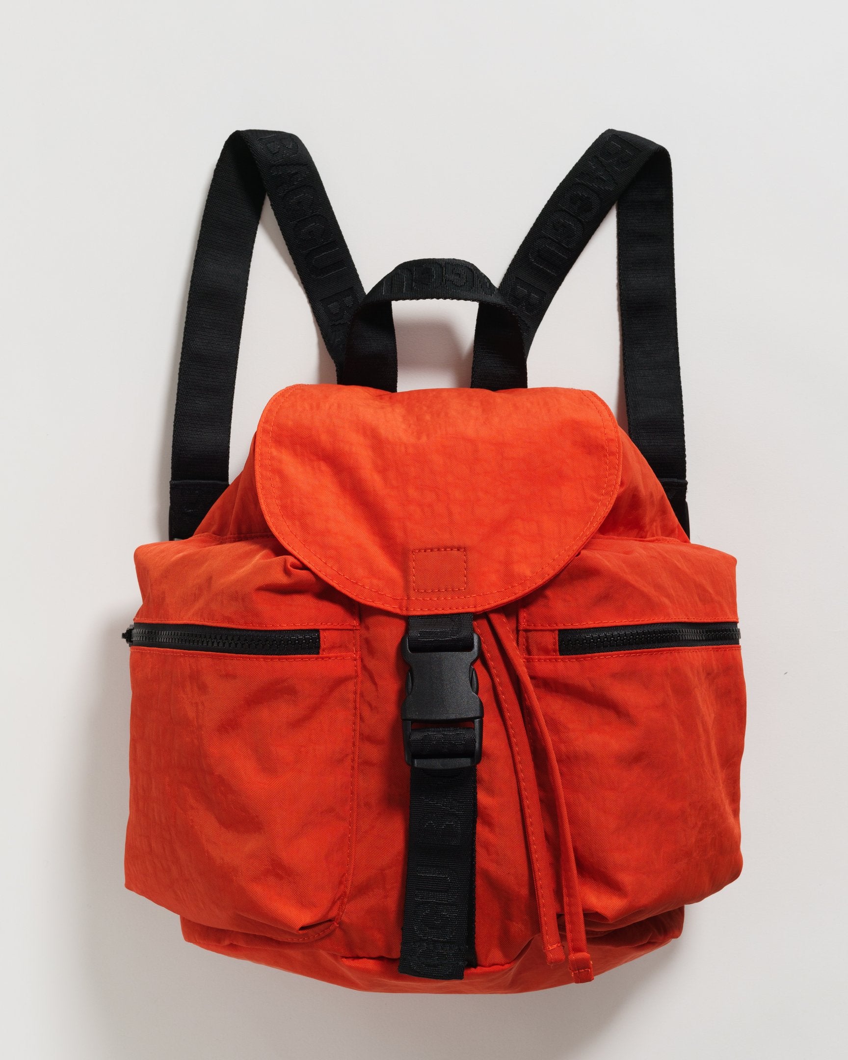 Baggu Small Sport Backpack - Lightweight Durable Hiking Daypack for Women & Men, Perfect for Gym, Travel, and Outdoor Adventures (Tomato Red)