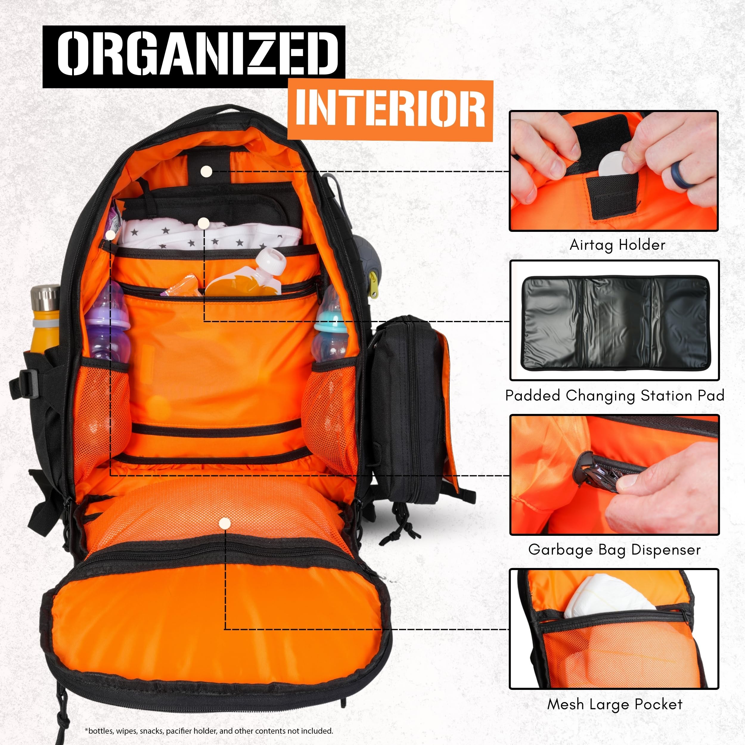 Diaper Backpack for Dads - Stylish & Spacious Baby Essentials Travel Bag with Multiple Pockets | Perfect Baby Shower Gift for New Fathers | Ideal for Daycare, Travel & Family Outings