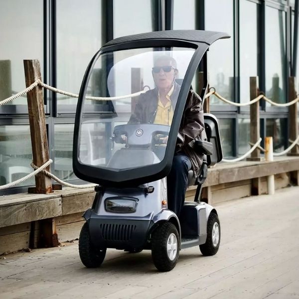 AFIKIM Afiscooter C4 4-Wheel Mobility Scooter for Adults - Heavy Duty Electric Scooter for Outdoor & Indoor Use - Ideal for Shopping, Travel & Daily Commuting