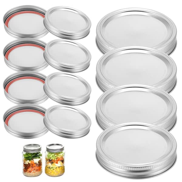12-Pack Durable Iron Mason Jar Lids - Rust-Proof & Airtight Canning Jar Covers for Preserving, Canning, and DIY Crafts