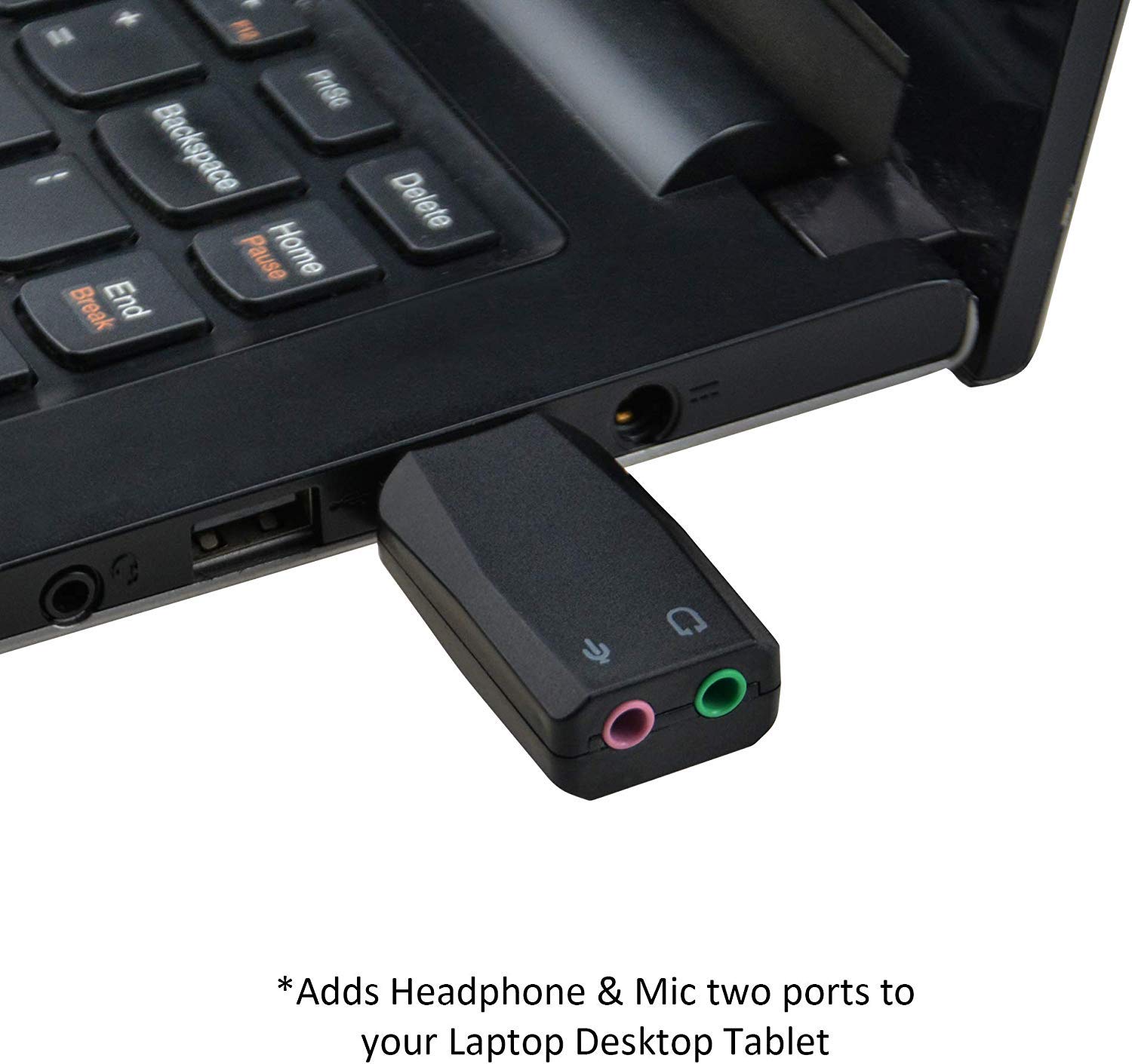ADWITS External USB 3D Stereo Audio Adapter with 3.5mm Jack - Plug & Play USB Sound Card for Microphone & Headset - Compatible with Windows, Mac OS, Linux & PS4 - Perfect for Gaming, Streaming & Video Conferencing