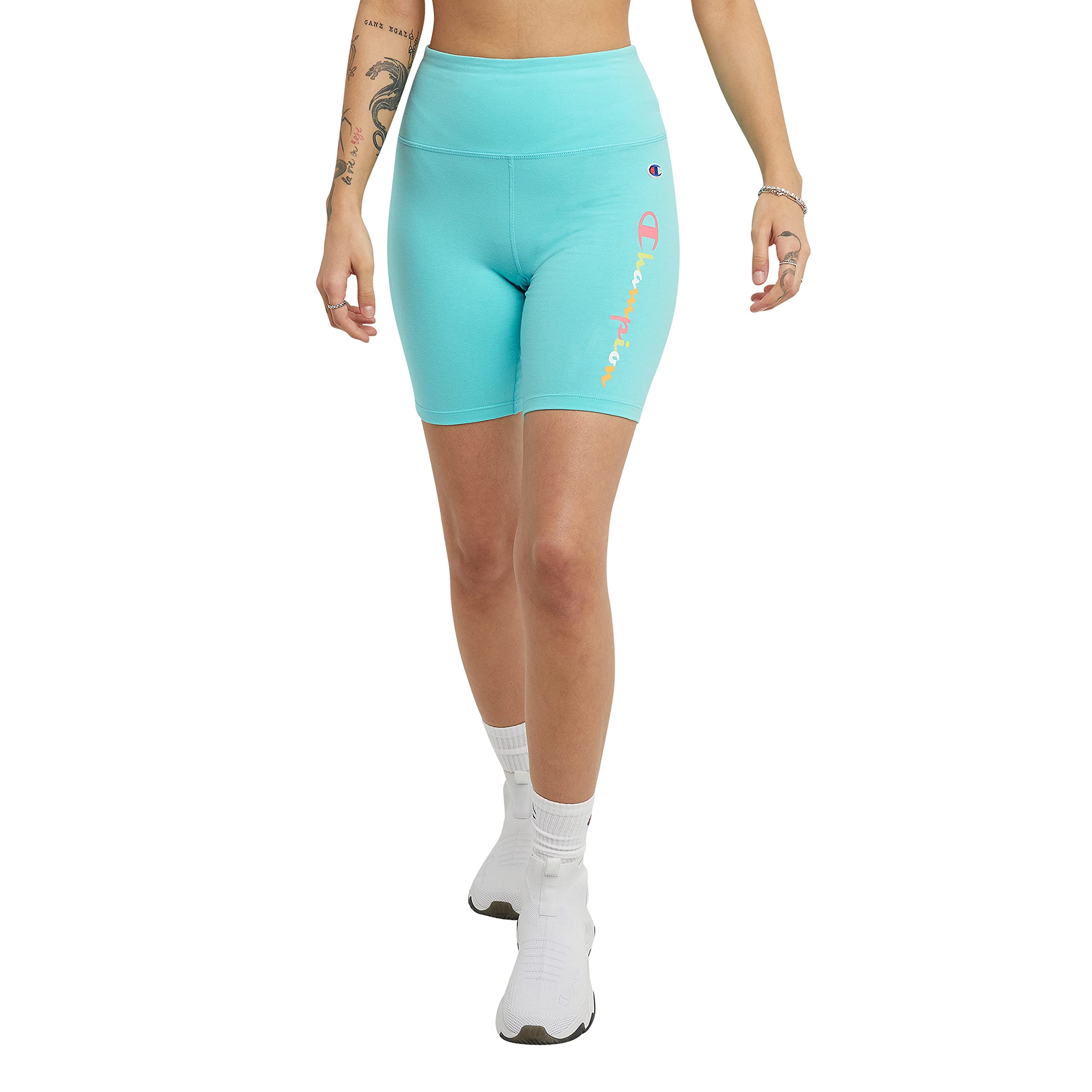 Champion Women's Bike Shorts - Authentic Moisture-Wicking Cycling Shorts for Women (Plus Size Available) | Perfect for Cycling, Workouts & Outdoor Activities