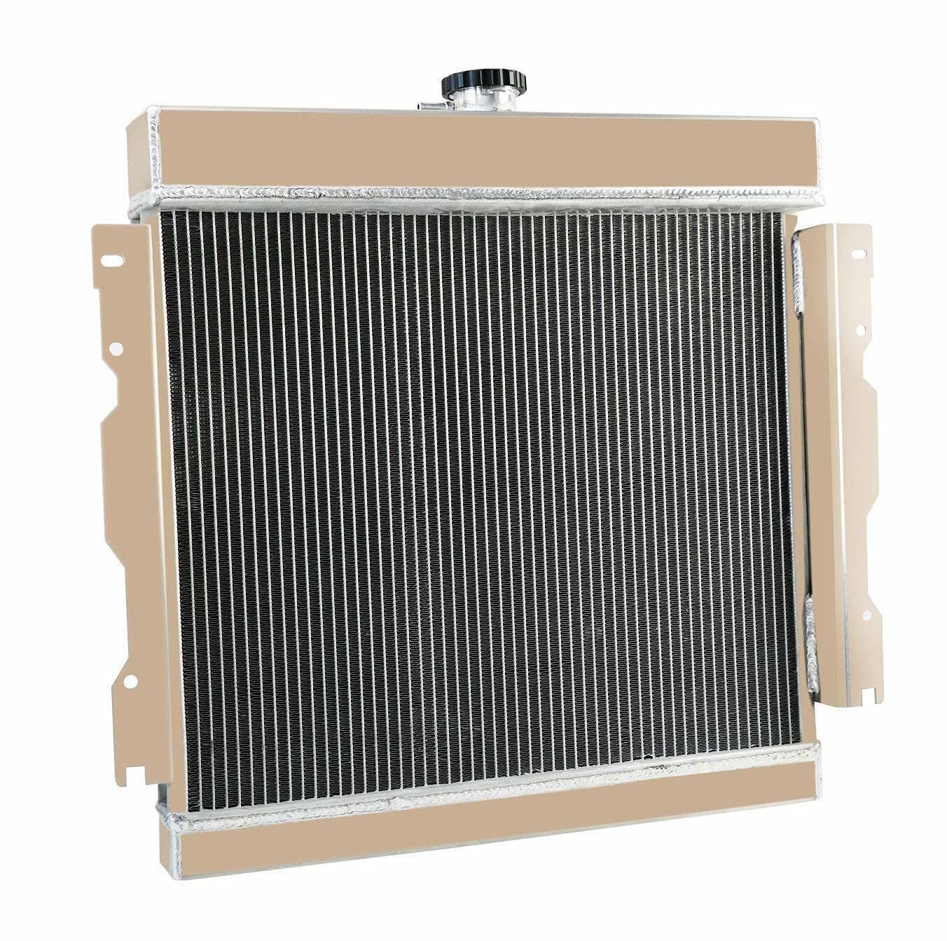 4 Row Aluminum Radiator Shroud Fan Kit for 1975-1979 Dodge D/W 100 150 200 Truck 5.2L 5.9L V8 - Heavy Duty Cooling Upgrade for Off-Road & Towing