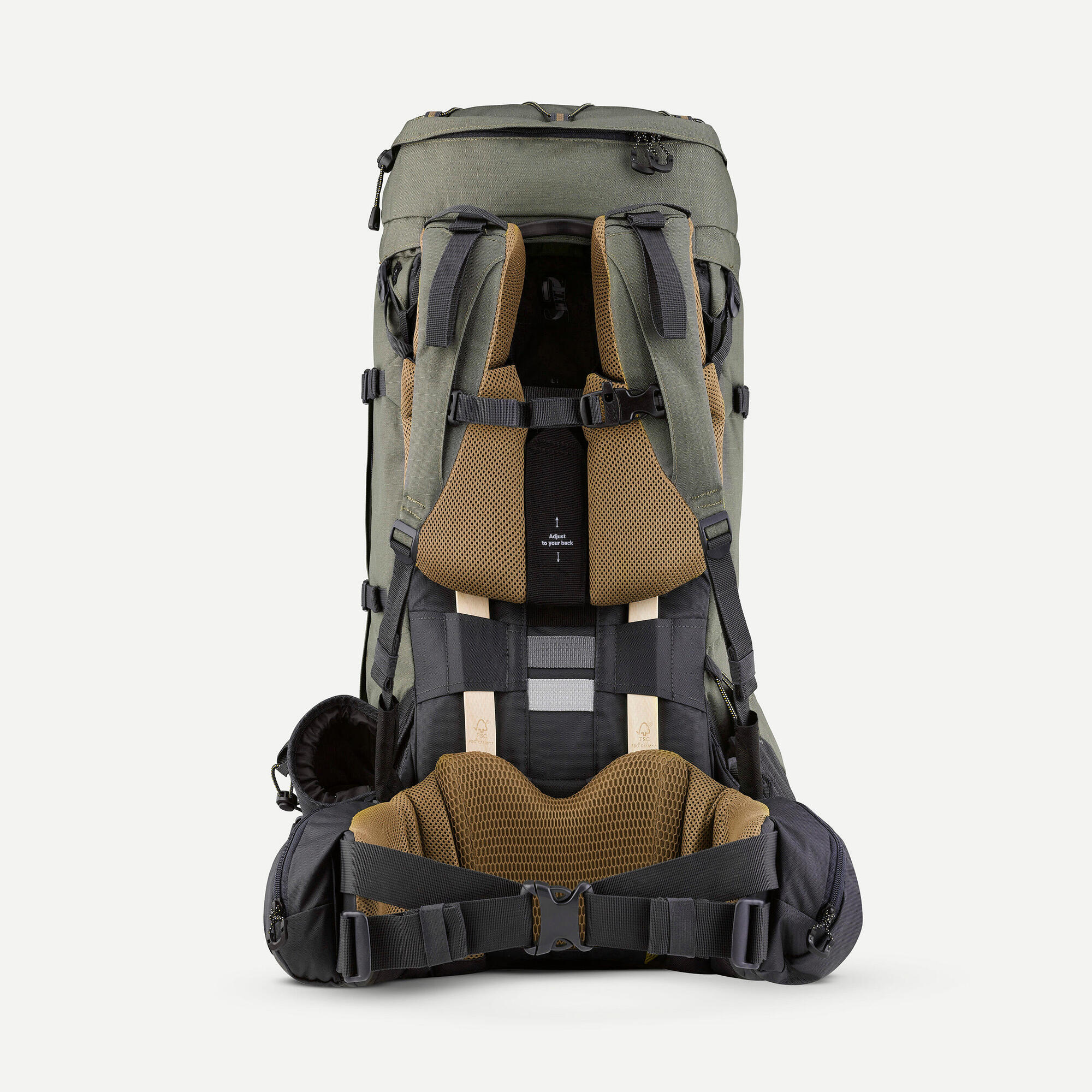 Forclaz Men's MT900 Symbium2 50+10L Hiking Backpack - Lightweight Travel & Trekking Backpack for Outdoor Adventures