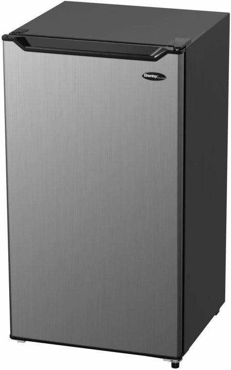Danby DCR033B2SLM Diplomat 3.3 Cu. Ft. Stainless Steel Compact Refrigerator - Mini Fridge for Dorm, Office, Bedroom & Small Spaces - Energy Efficient & Quiet Cooling