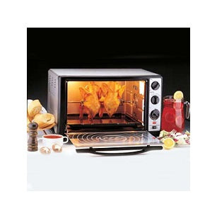 EWI TMTO34RC 220V Toaster Oven - Compact Countertop Convection Oven for Baking, Roasting & Toasting - Perfect for Small Kitchens, Dorms & RVs