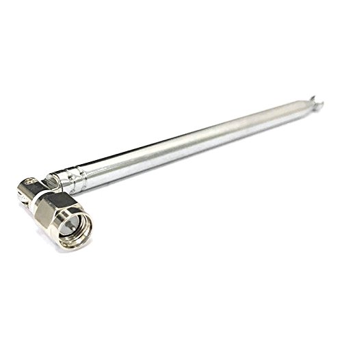 E-outstanding 7-Section Telescopic Antenna with SMA Male Connector for DVB-T Radio Scanner, VHF UHF TV DIY - Perfect for Home Radio Setup, Outdoor Scanning & Emergency Communication