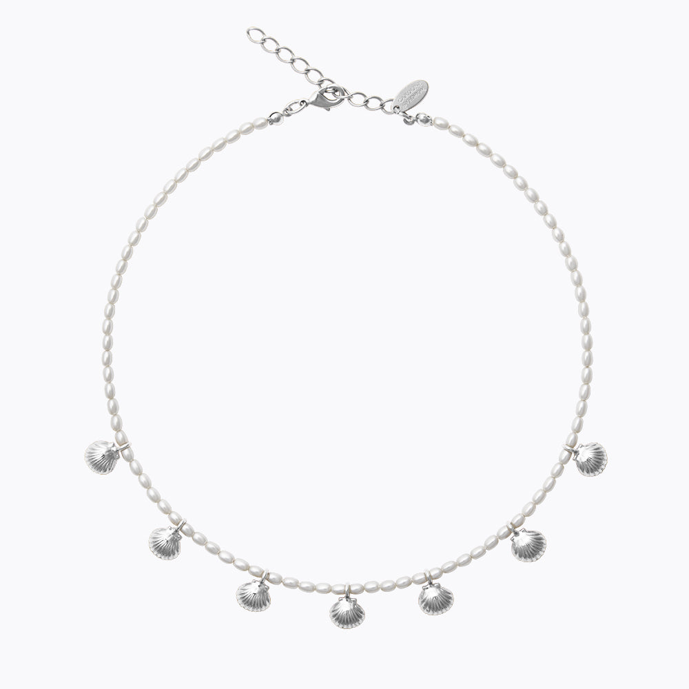 Elegant Shell Pearl Choker Necklace for Women - Vintage Style Beaded Jewelry Gift for Brides, Parties & Special Occasions