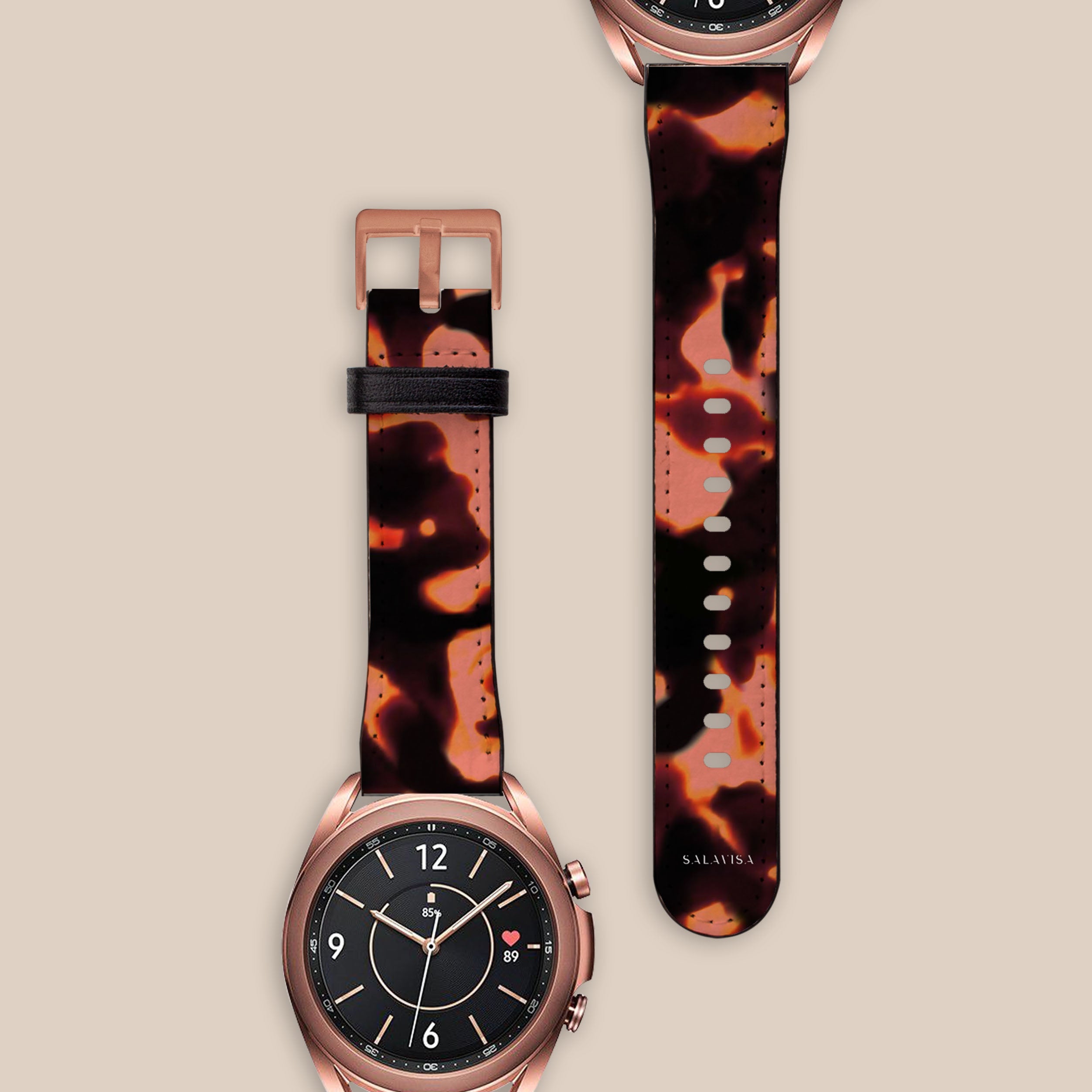 Premium Tortoise Red Galaxy Watch Band - Stylish & Durable Replacement Strap for Samsung Galaxy Watches - Perfect for Workouts, Running & Everyday Wear