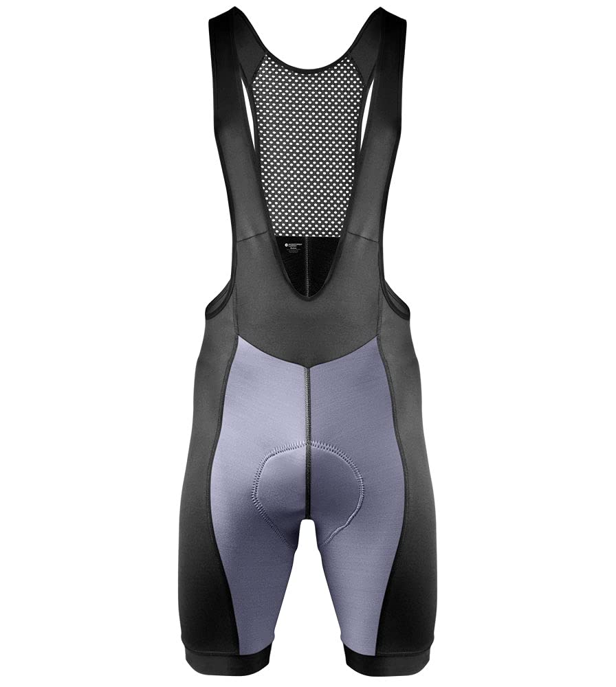 USA Elite Men's Padded Cycling Bib Shorts - High-Performance Long Distance Bike Shorts for Road & Mountain Biking | Breathable & Comfortable for Training & Racing | Made in USA